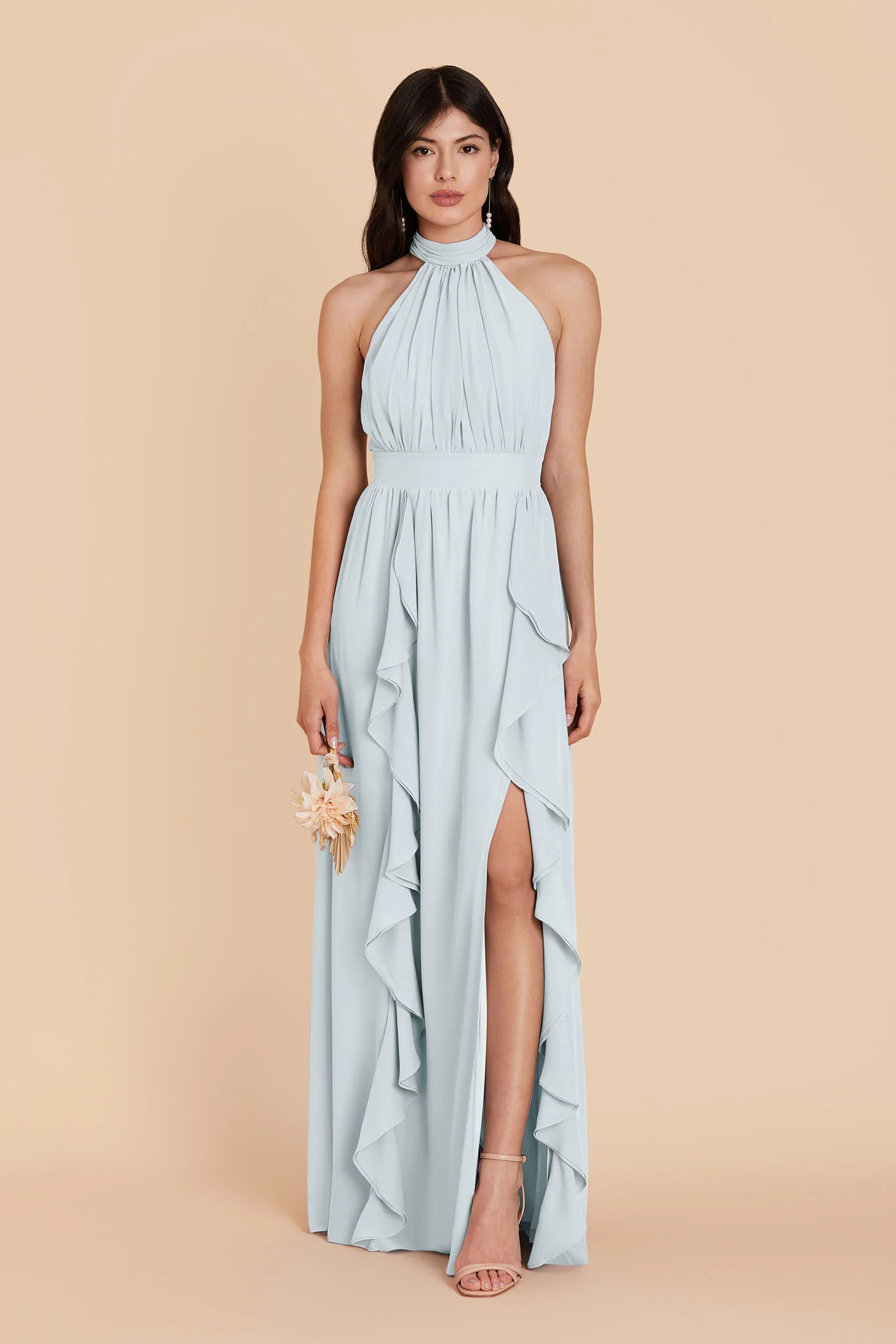 Joyce Chiffon Dress - Mist Blue