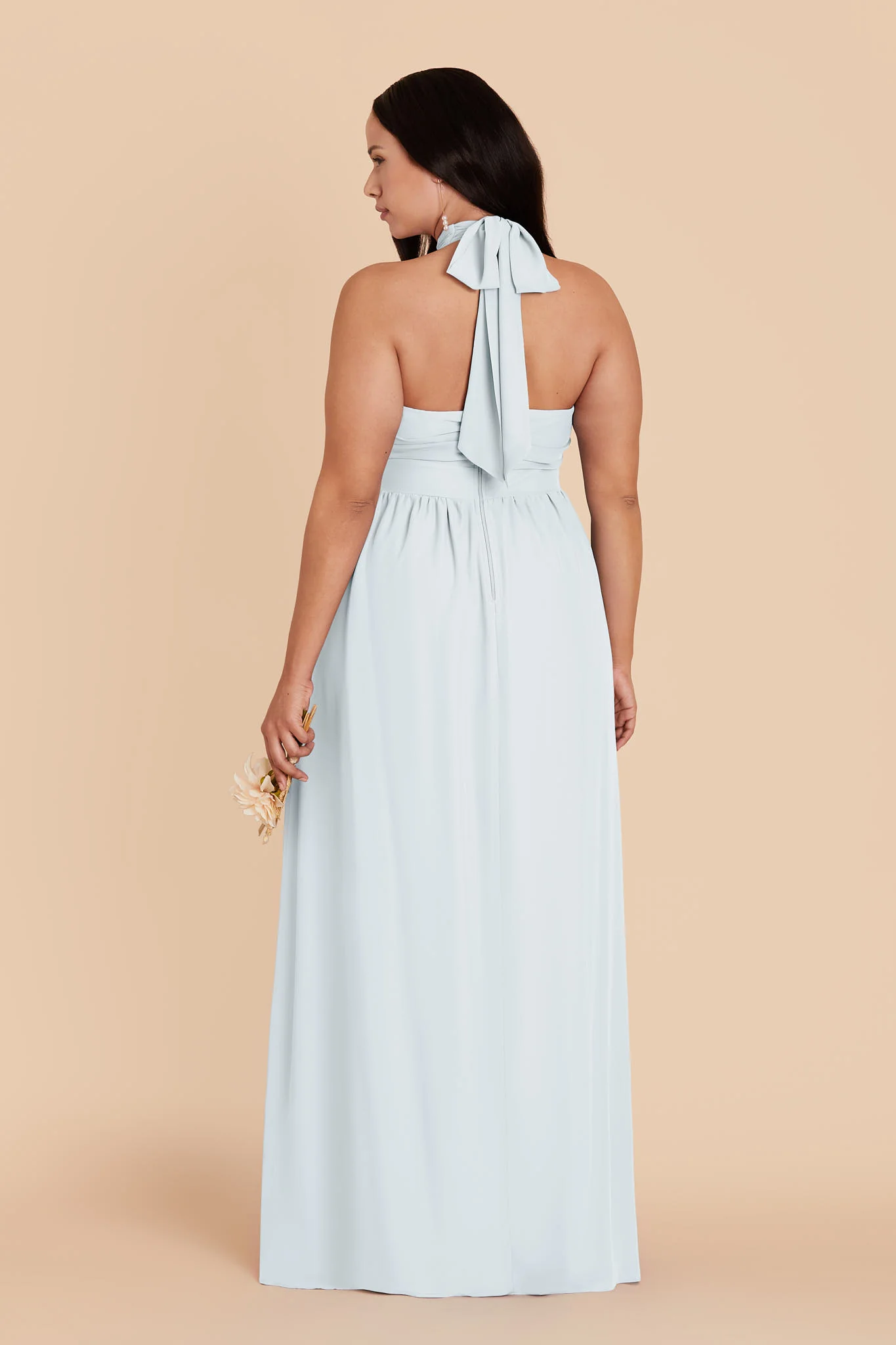 Joyce Chiffon Dress - Mist Blue - Image 4