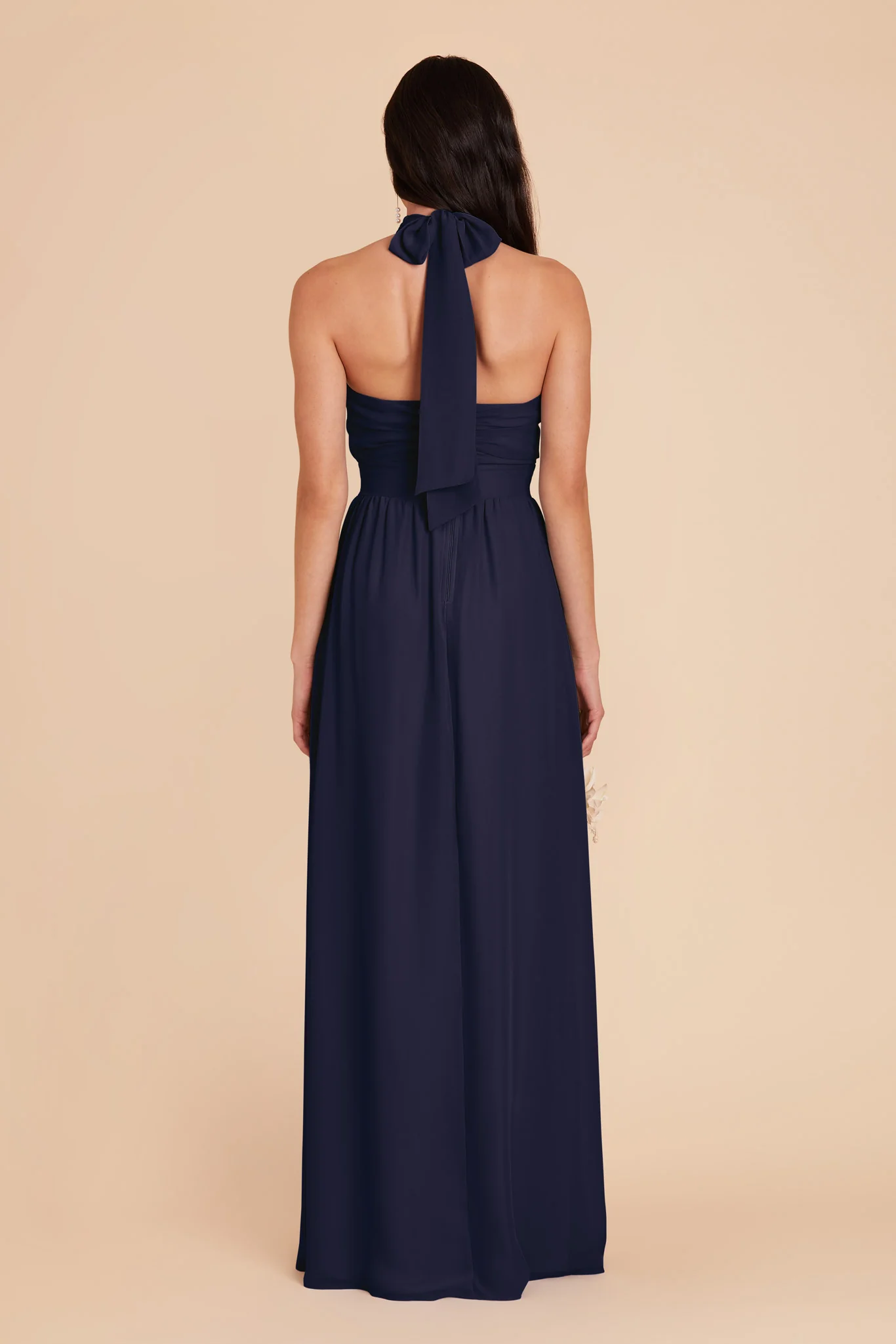 Joyce Chiffon Dress - Navy - Image 5