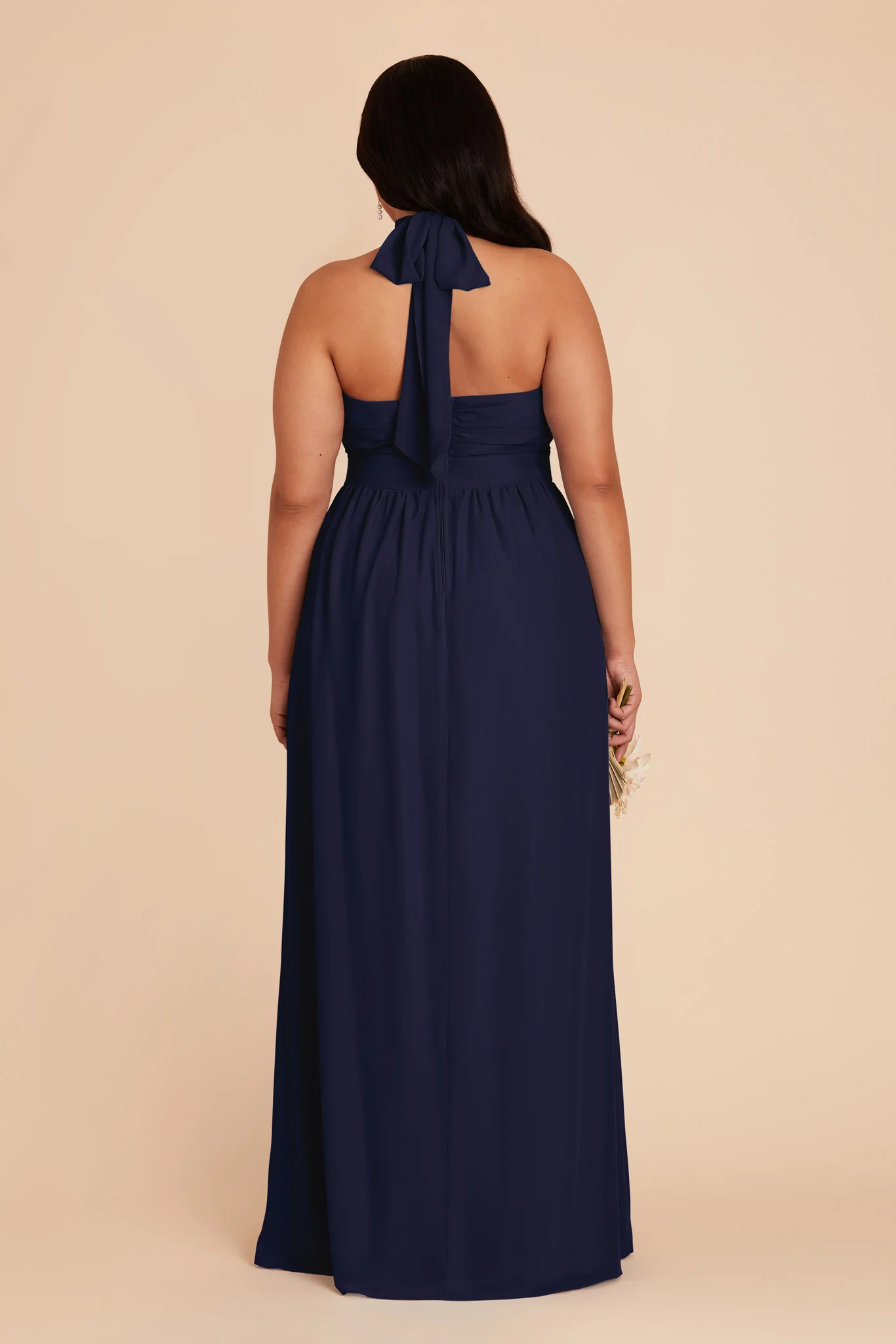 Joyce Chiffon Dress - Navy - Image 7