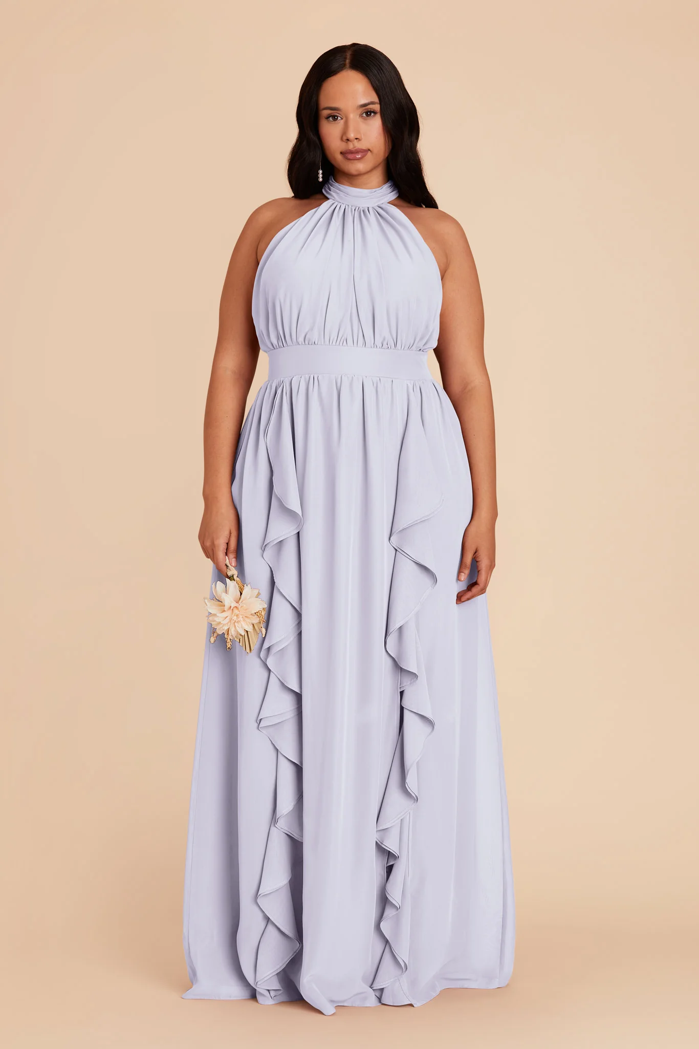 Joyce Chiffon Dress - Periwinkle Blue - Image 2
