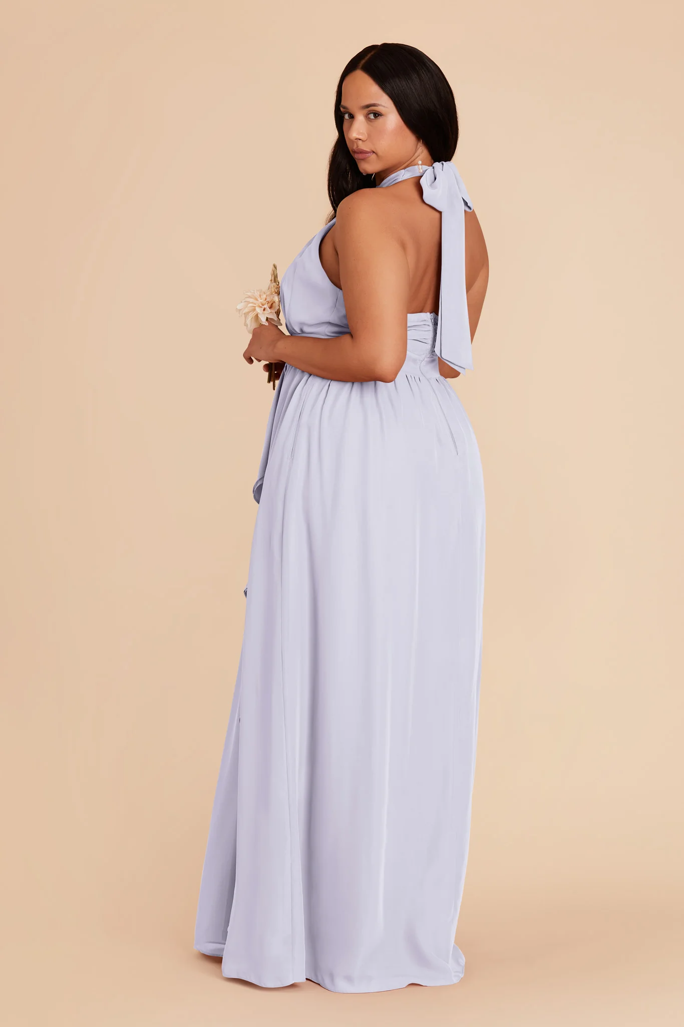 Joyce Chiffon Dress - Periwinkle Blue - Image 8