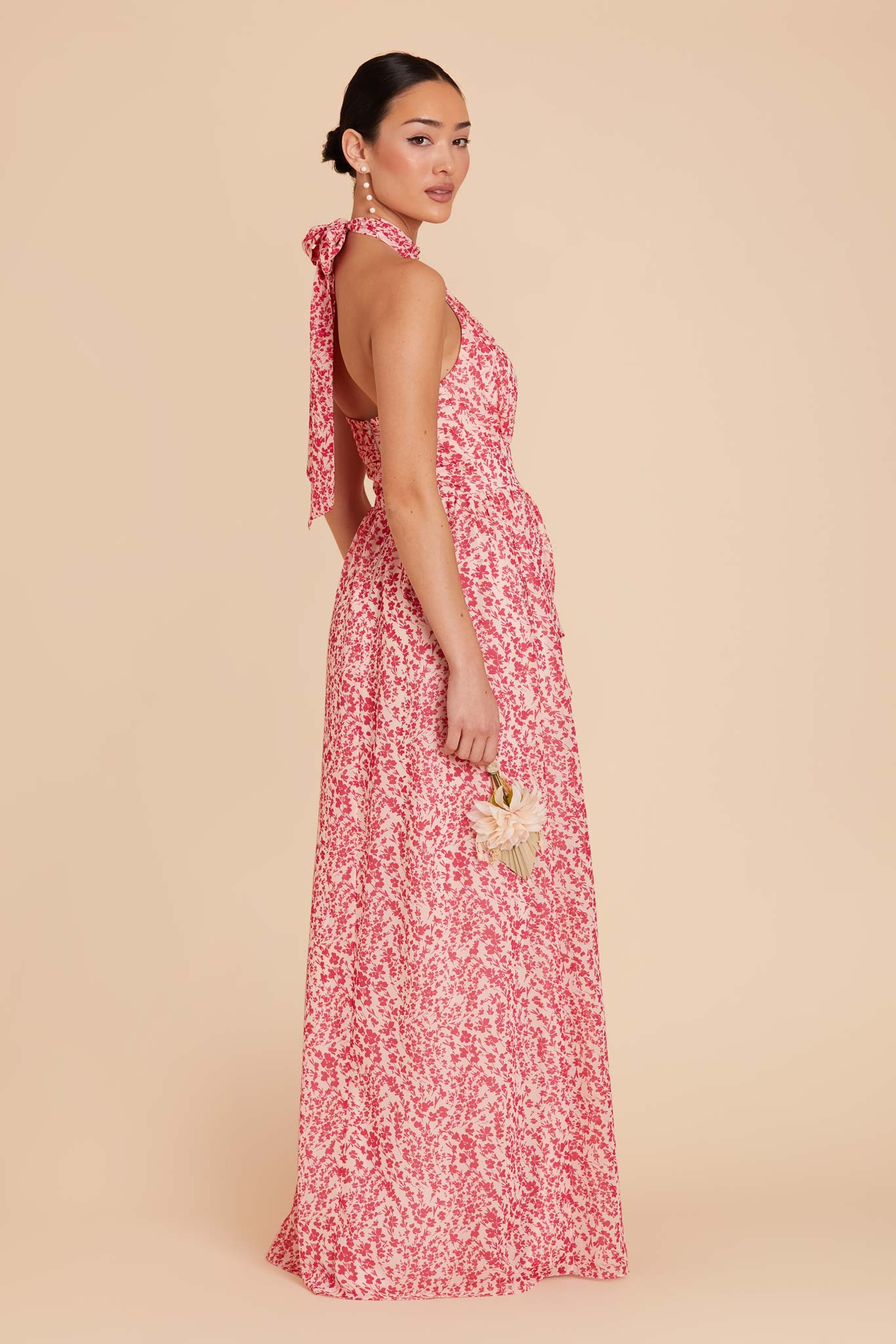 Joyce Chiffon Dress - Pink Dreamy Ditsy - Image 4