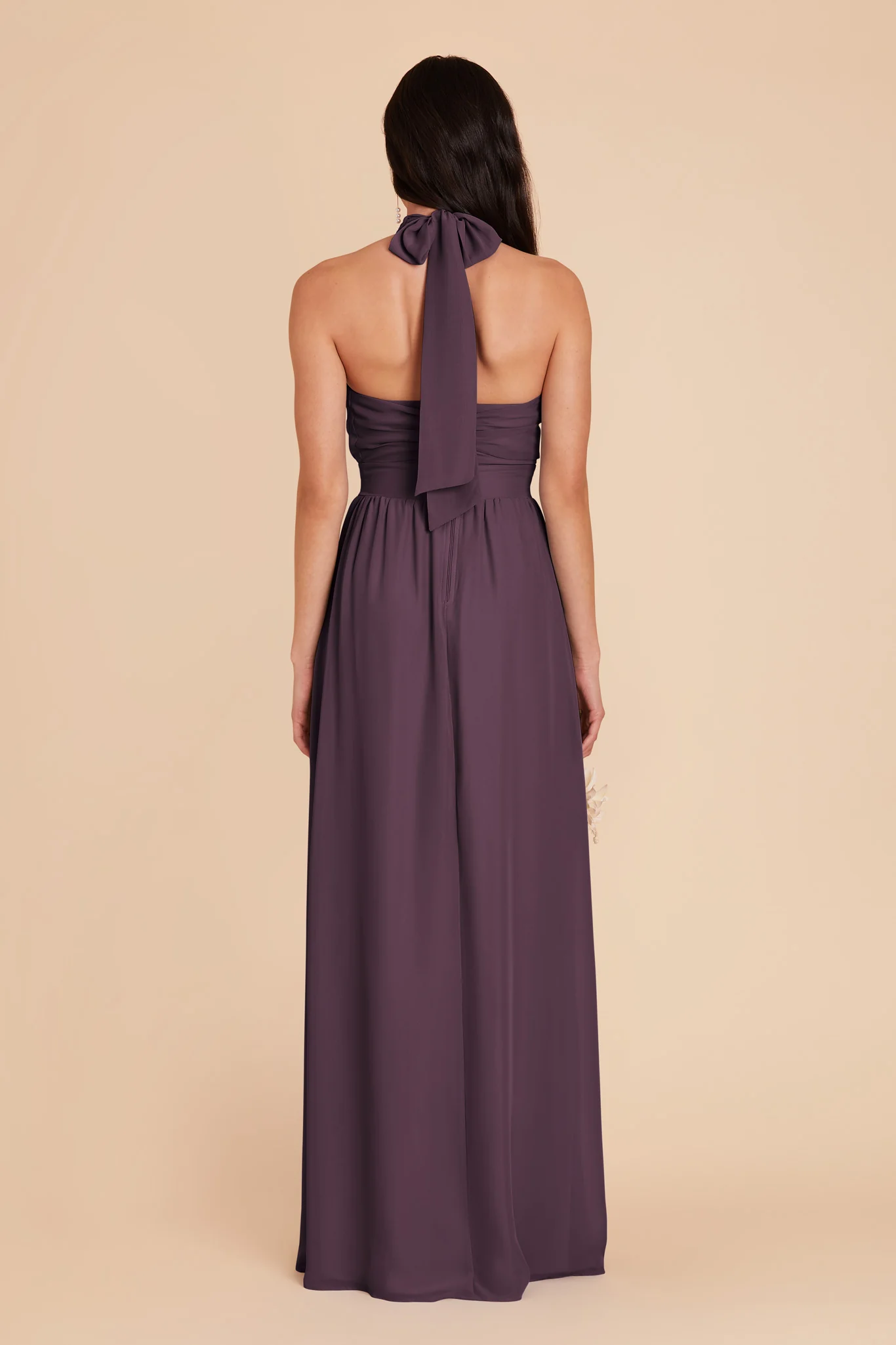Joyce Chiffon Dress - Plum - Image 6