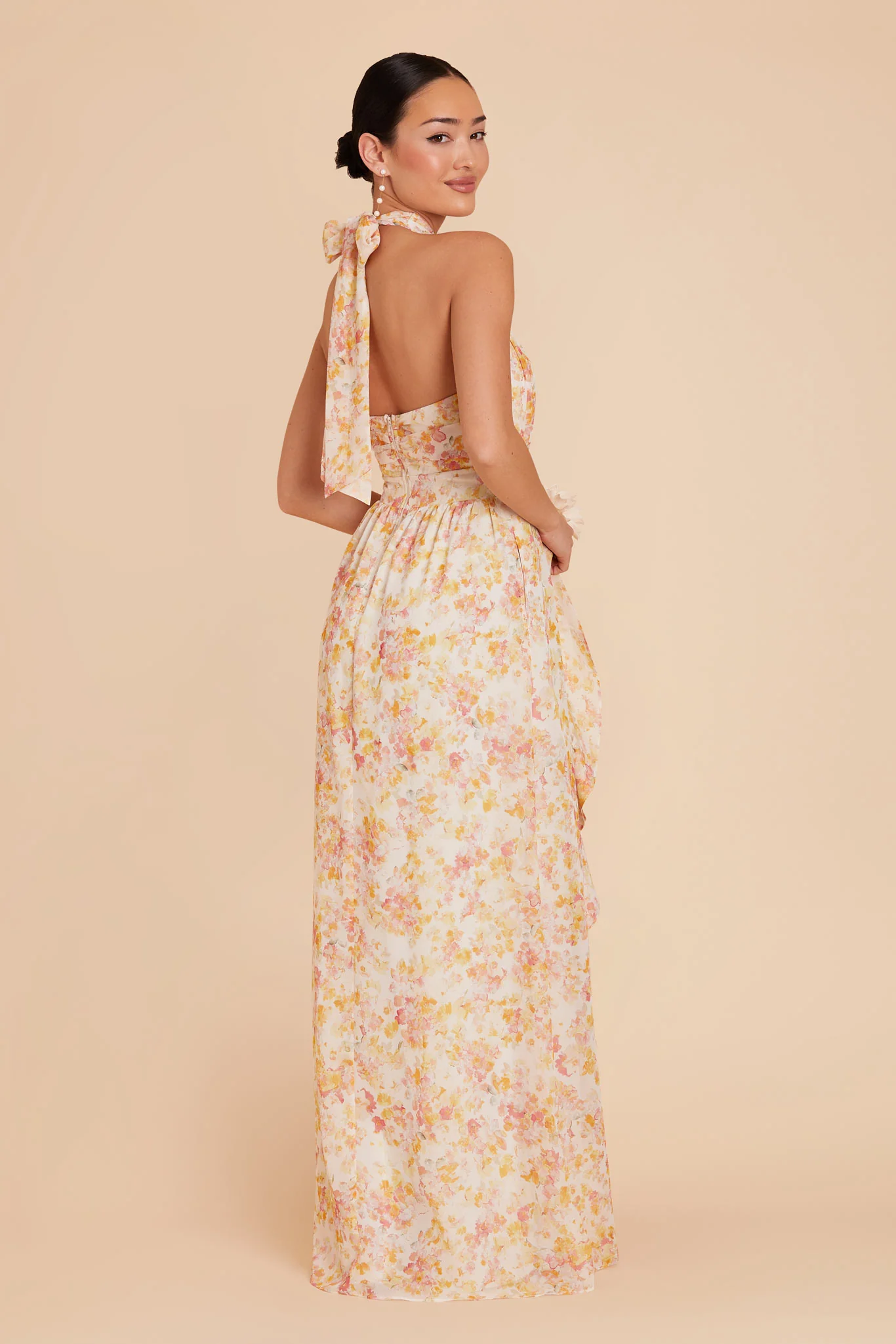 Joyce Chiffon Dress - Pressed Floral - Image 2