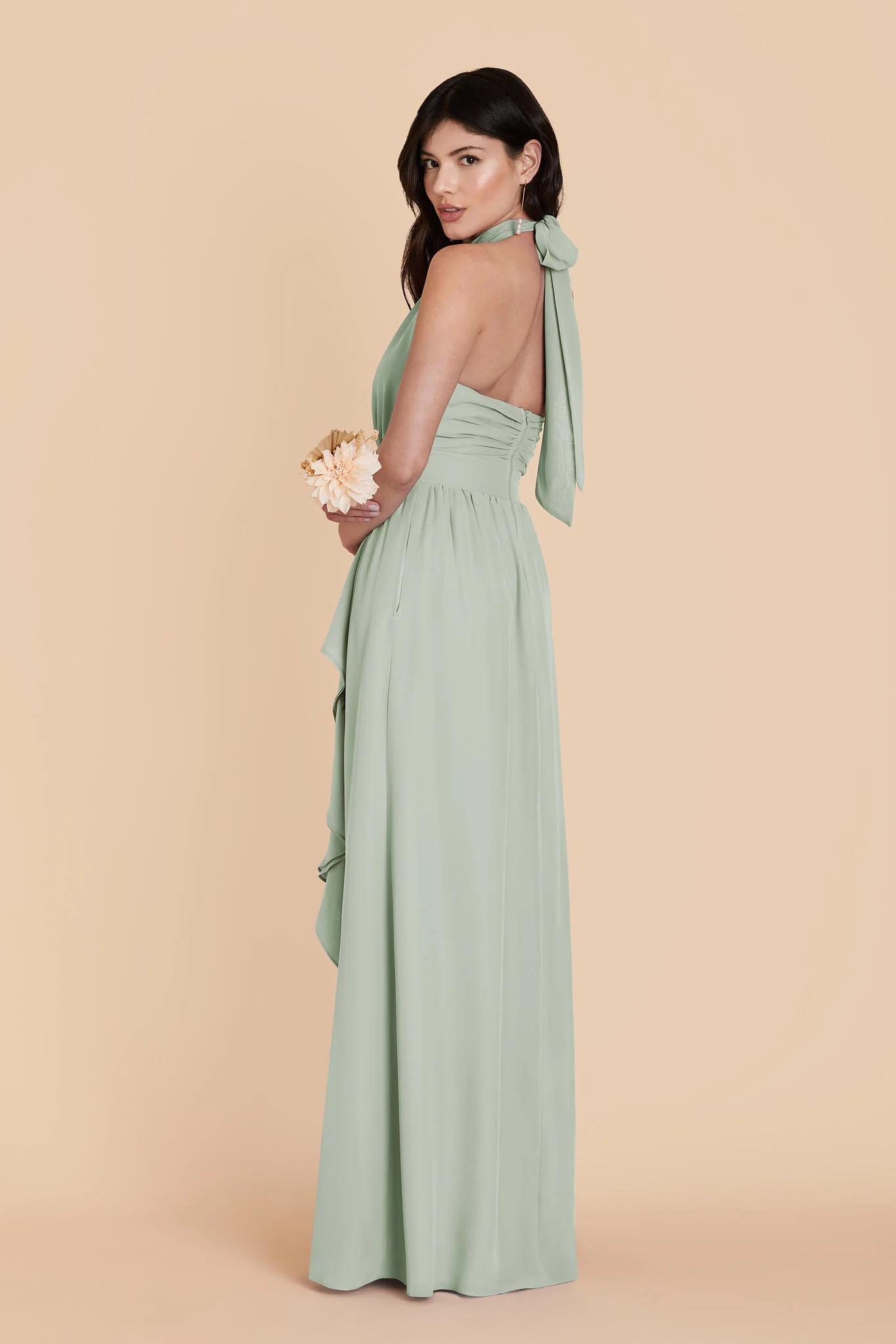 Joyce Chiffon Dress - Sage - Image 4