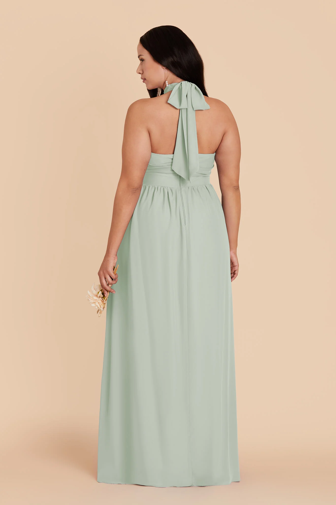 Joyce Chiffon Dress - Sage - Image 6