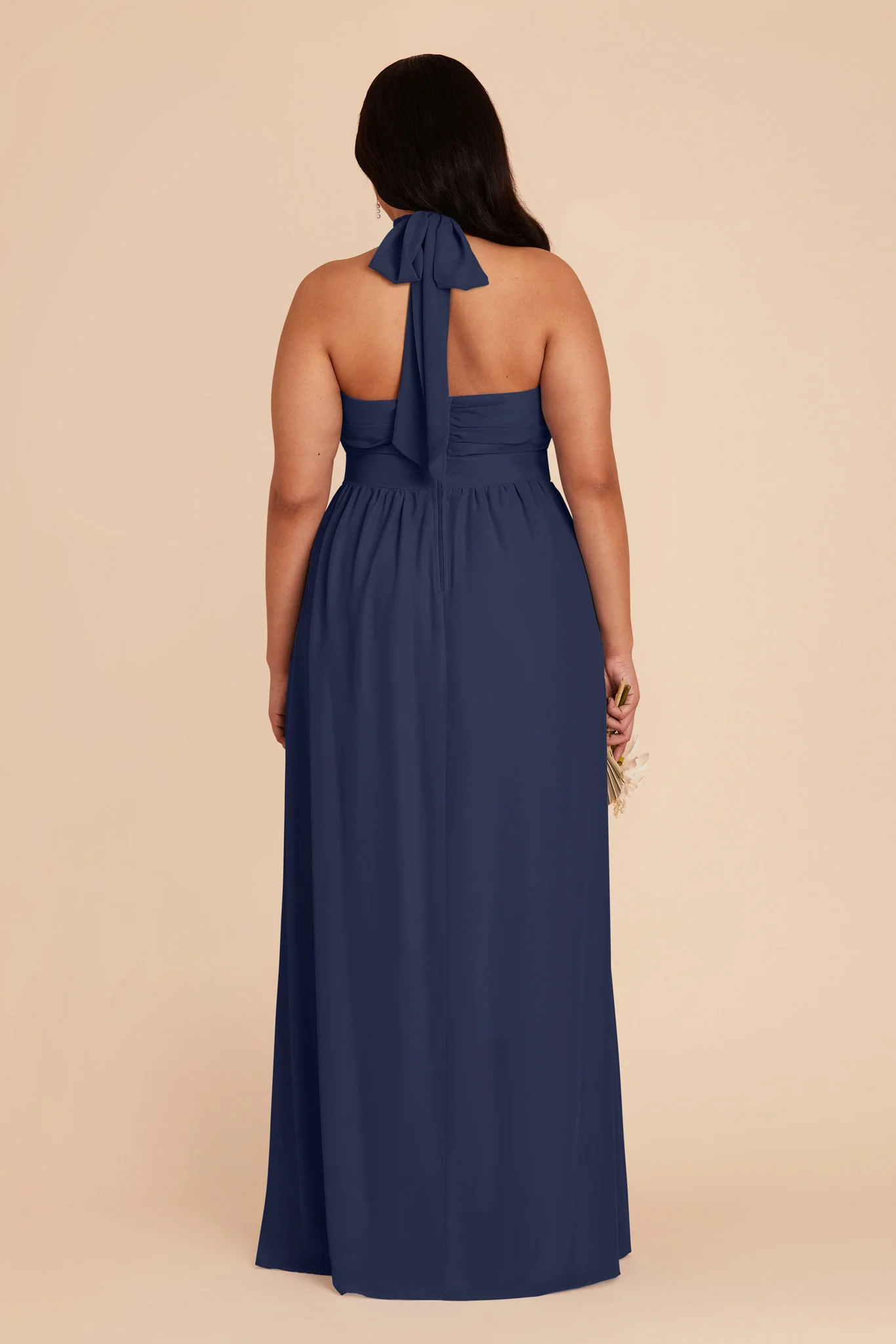 Joyce Chiffon Dress - Slate Blue - Image 7