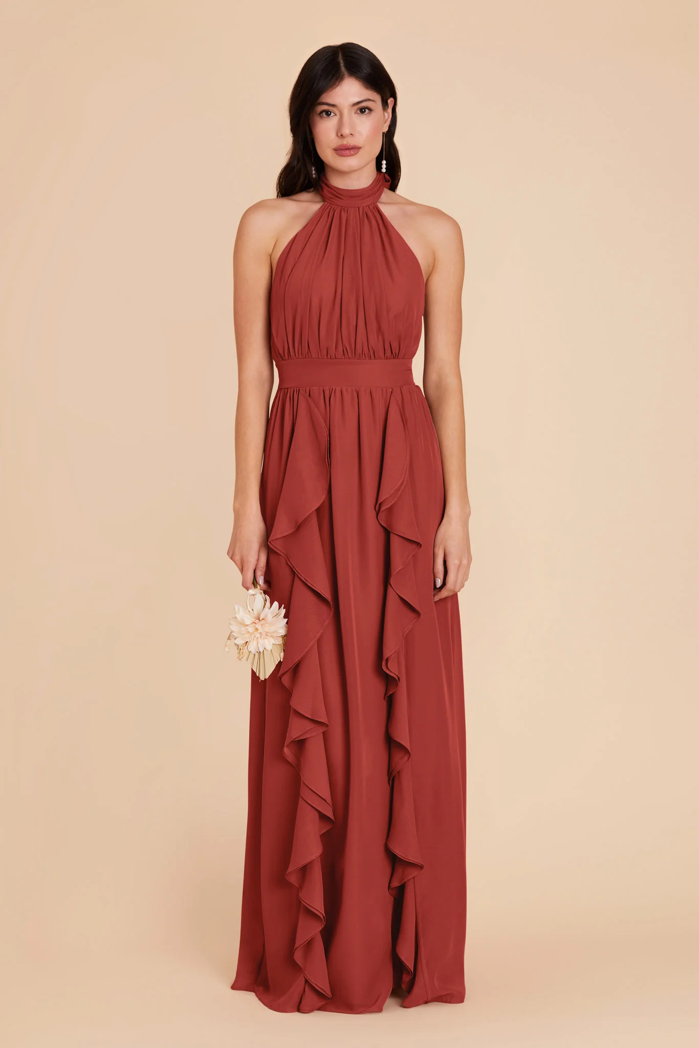 Joyce Chiffon Dress - Spice