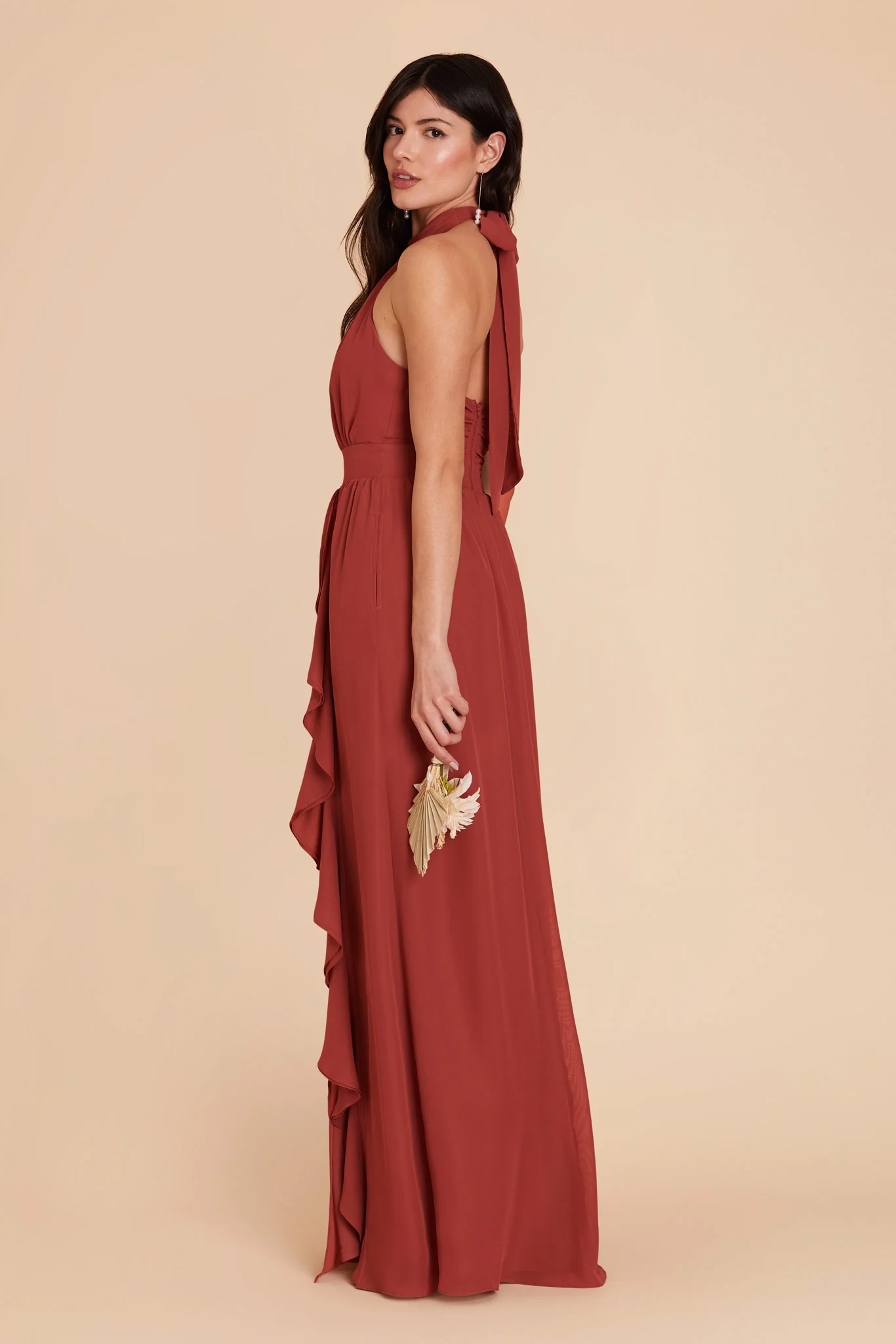 Joyce Chiffon Dress - Spice - Image 6