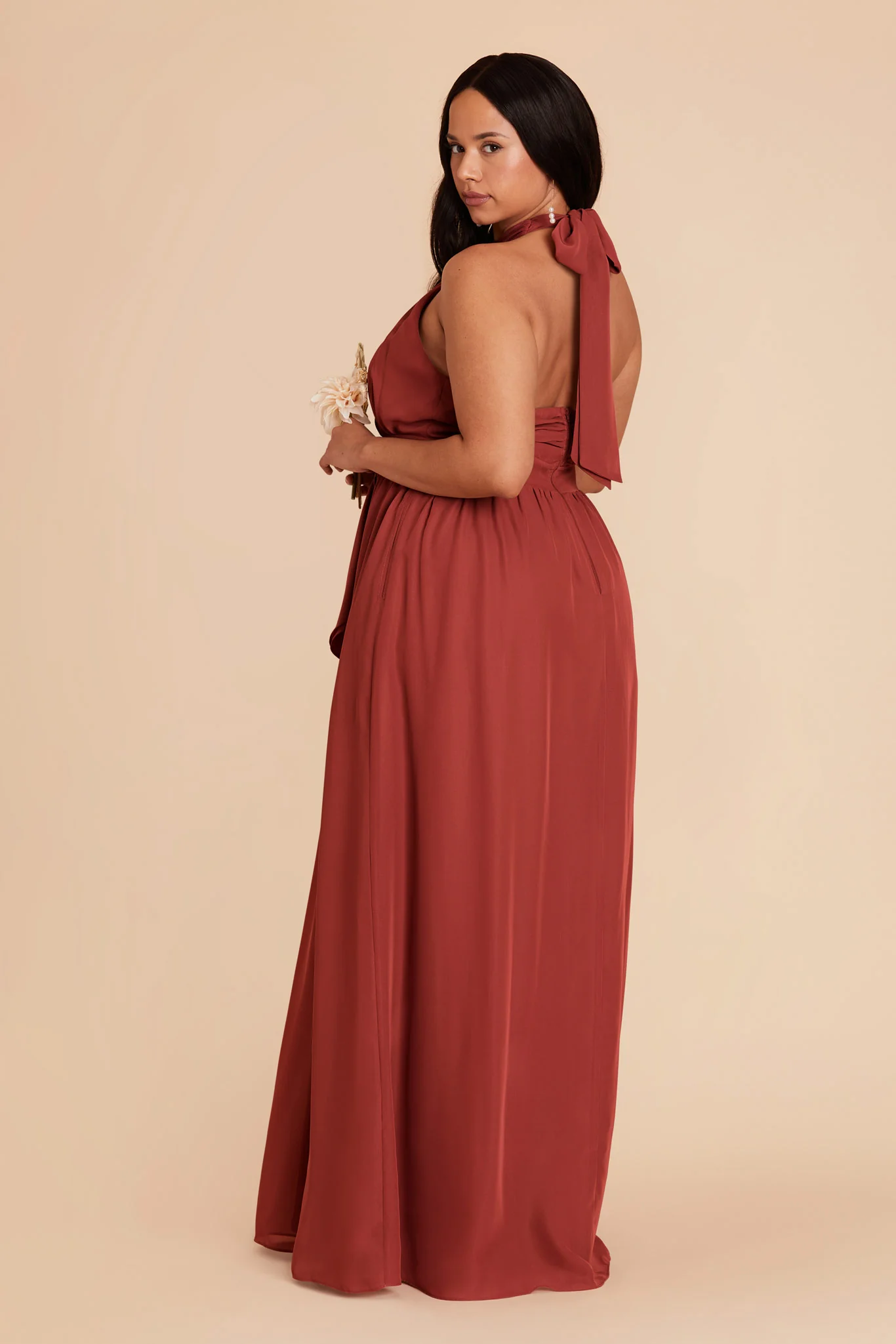 Joyce Chiffon Dress - Spice - Image 9