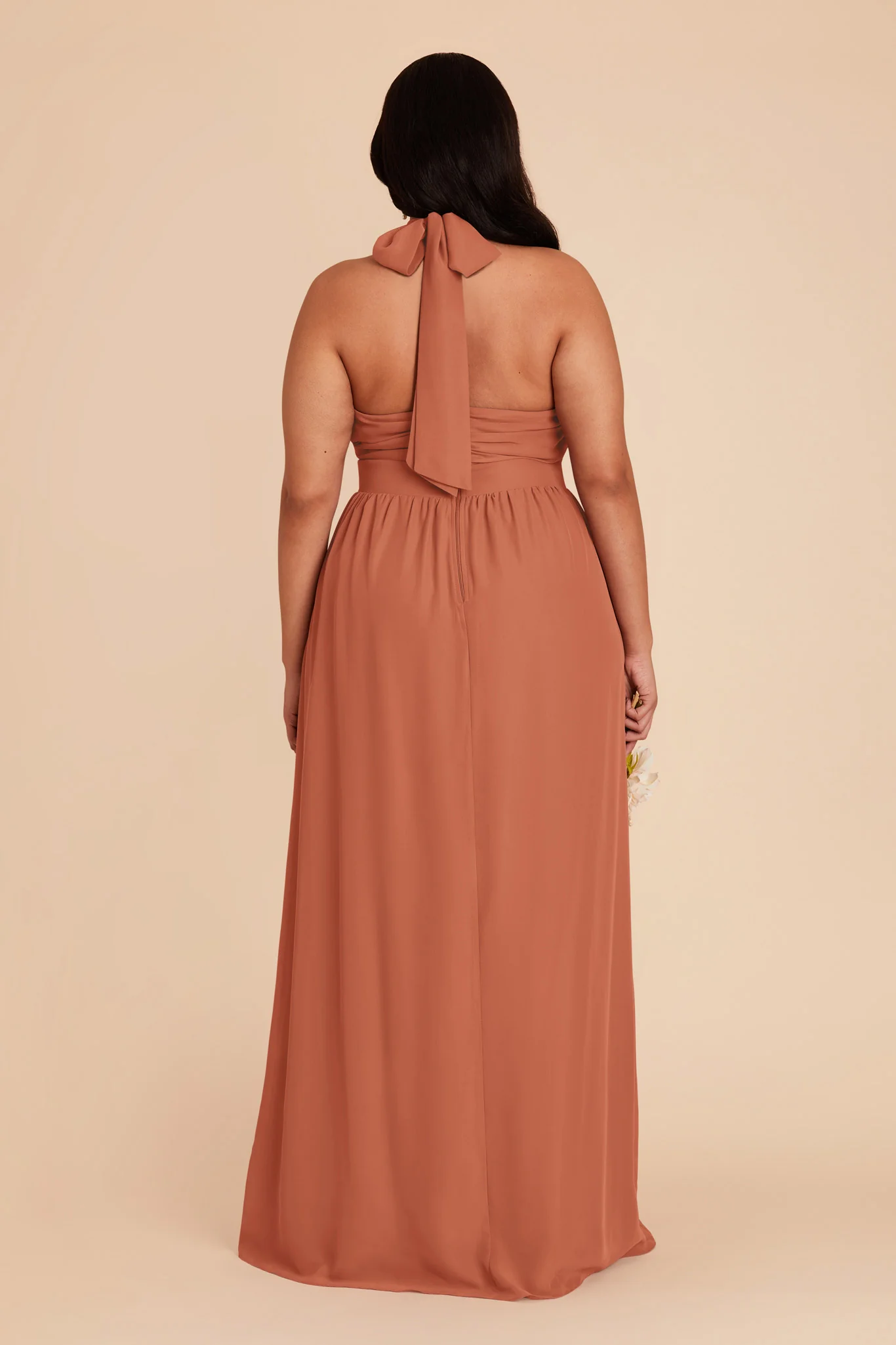 Joyce Chiffon Dress - Terracotta - Image 10