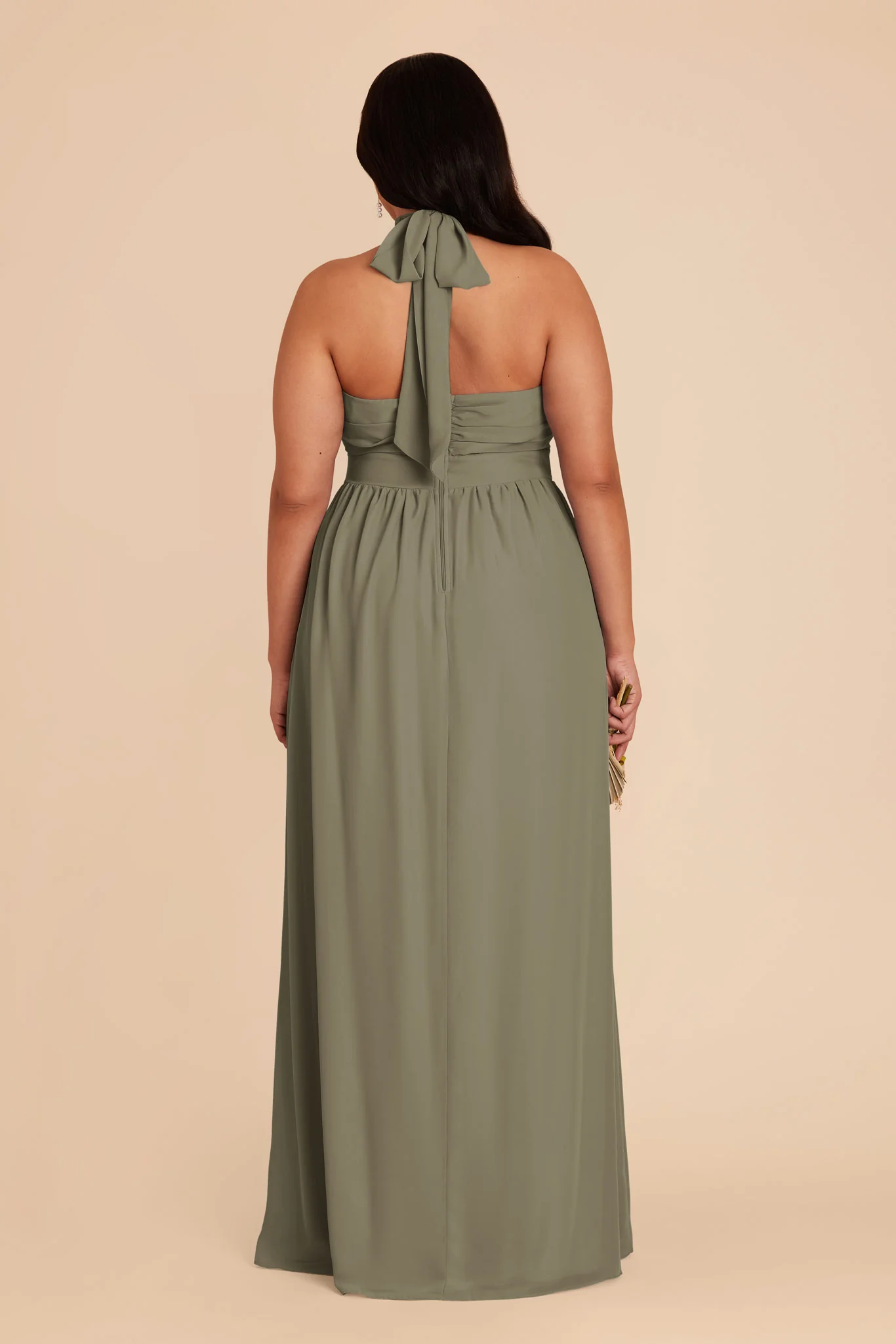 Joyce Chiffon Dress - Thyme - Image 11
