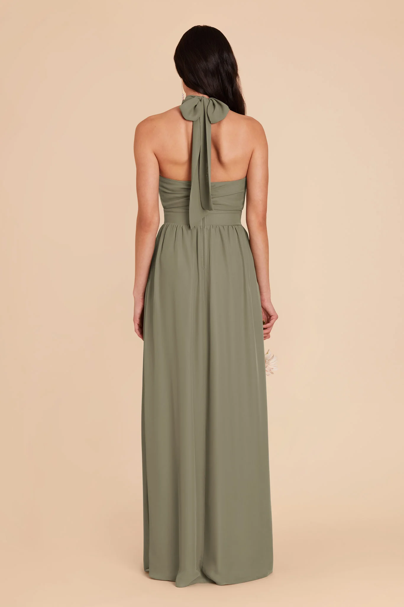 Joyce Chiffon Dress - Thyme - Image 8