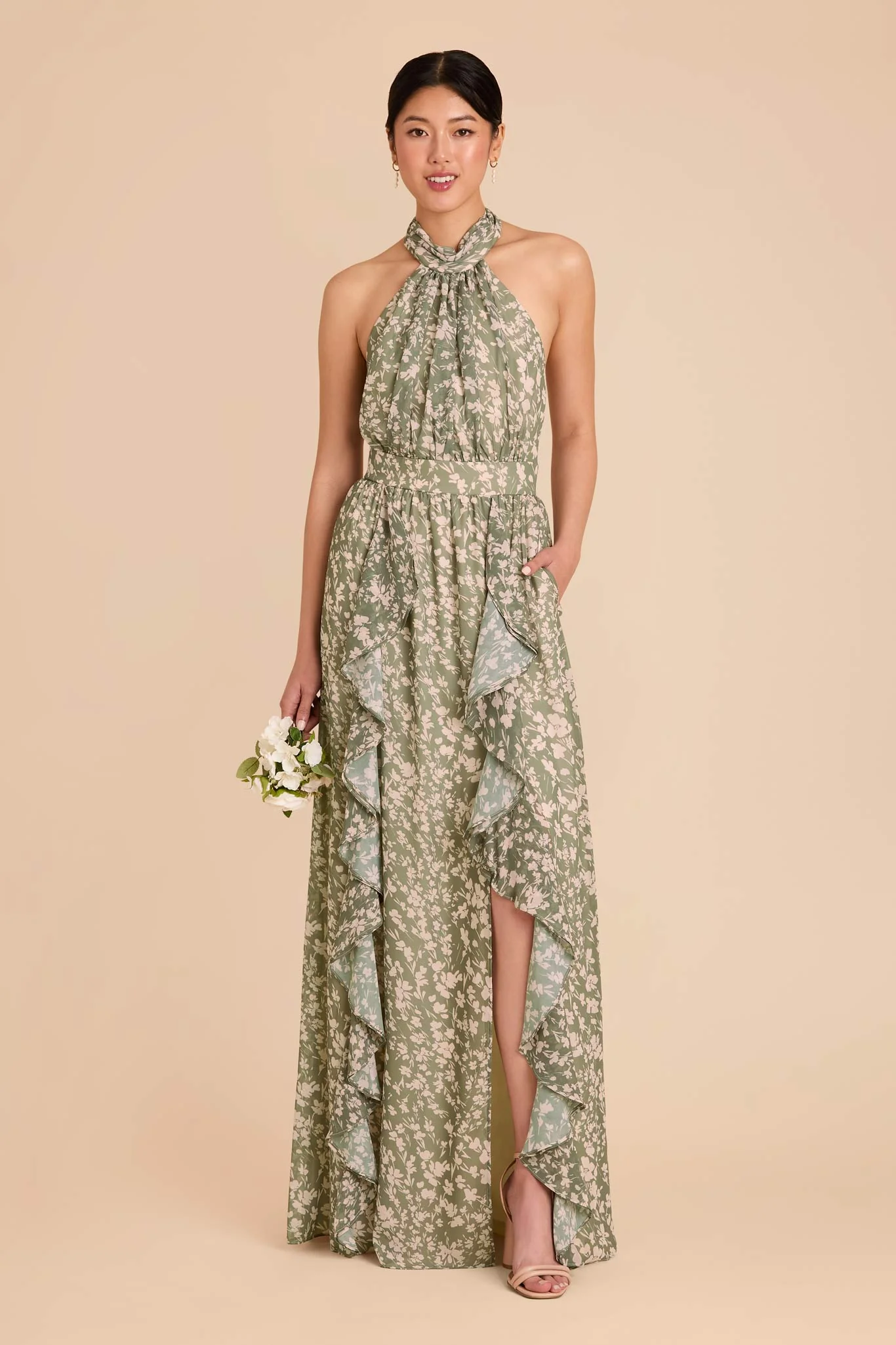 Joyce Chiffon Dress - Thyme Dreamy Floral - Image 2