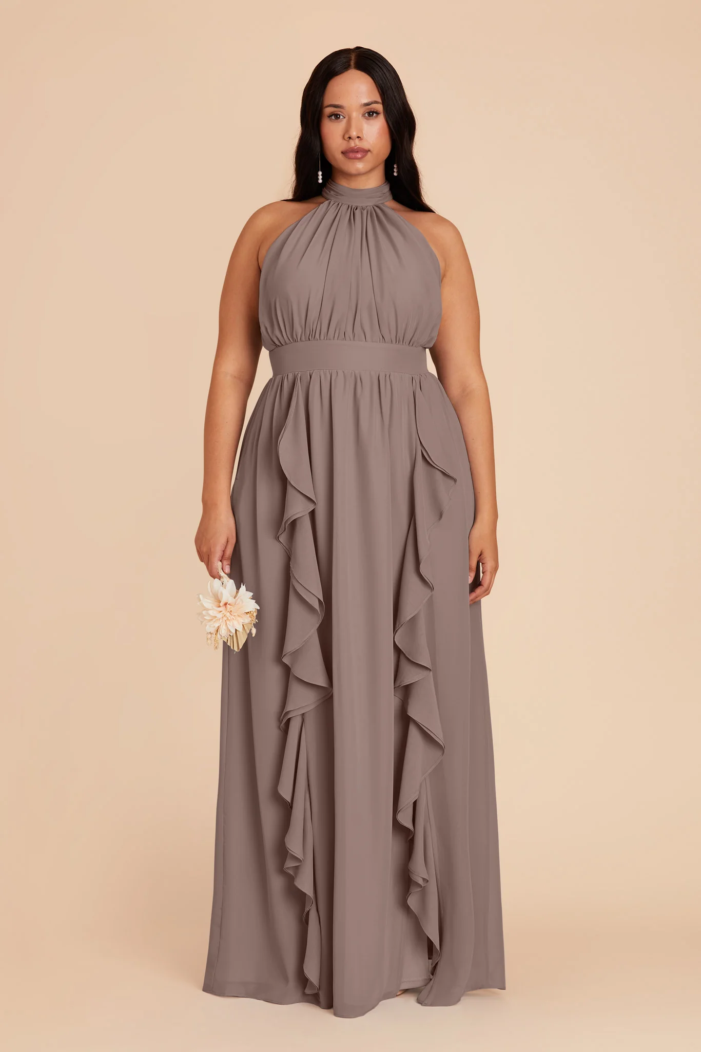 Joyce Chiffon Dress - Toffee - Image 2