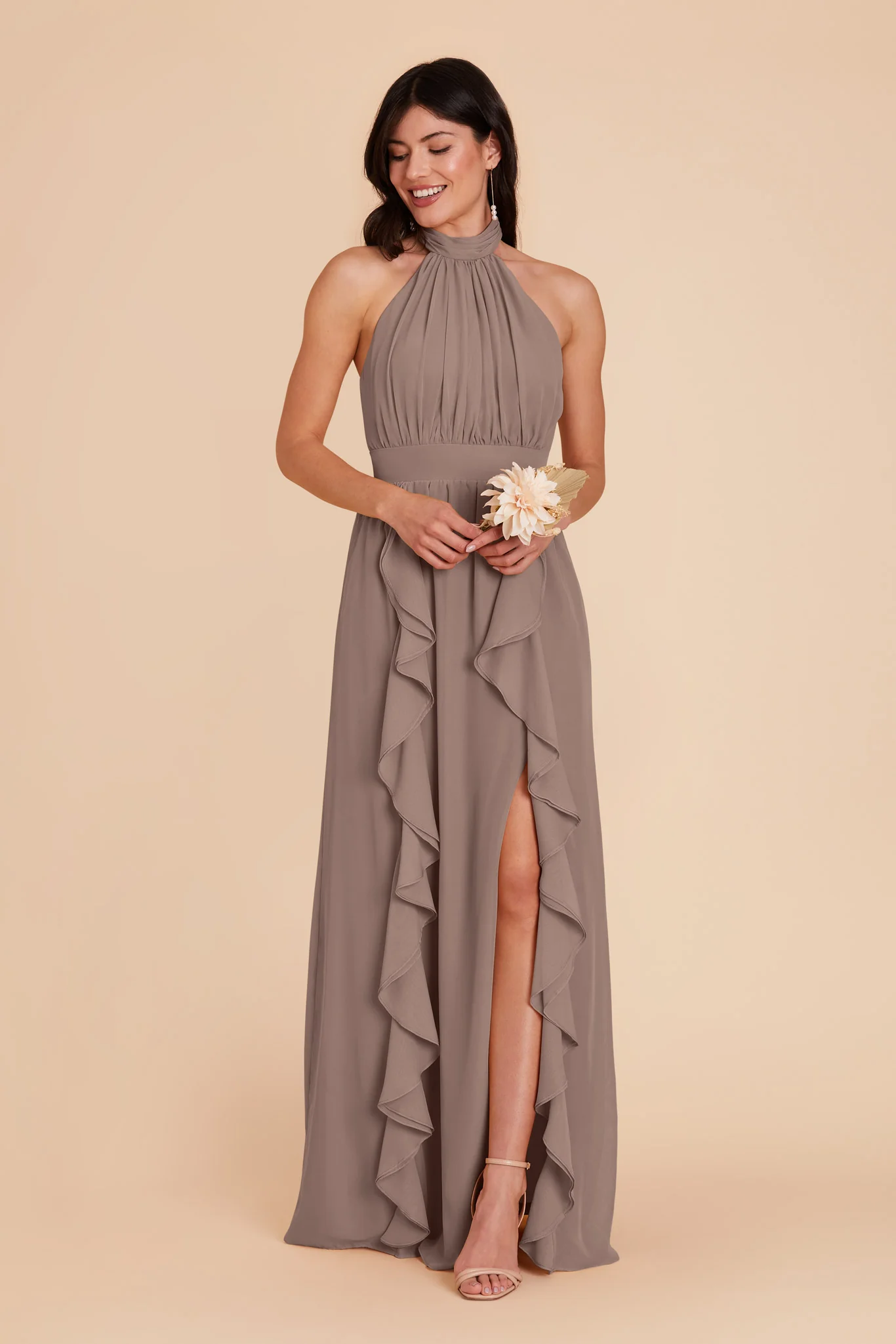 Joyce Chiffon Dress - Toffee - Image 3