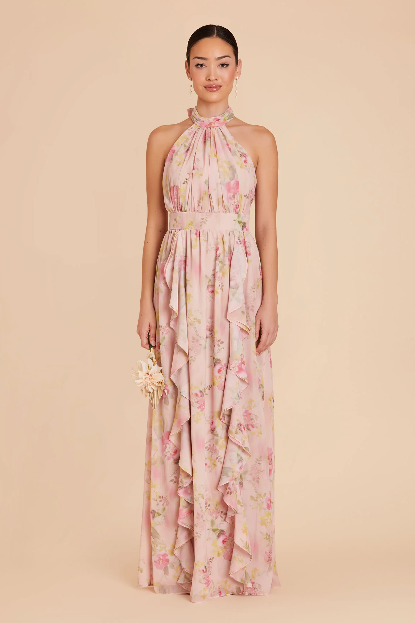 Joyce Chiffon Dress - Vintage Pink Floral - Image 3