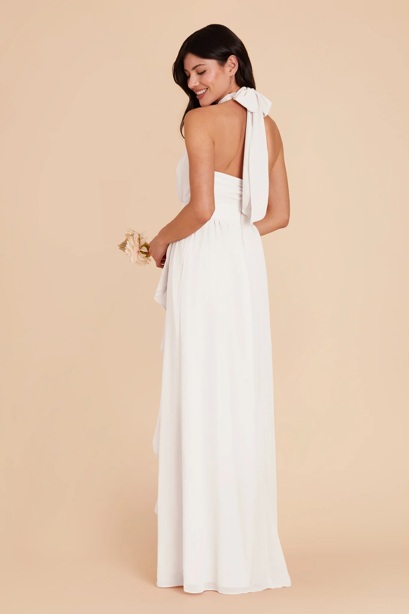 Joyce Chiffon Dress - White - Image 6