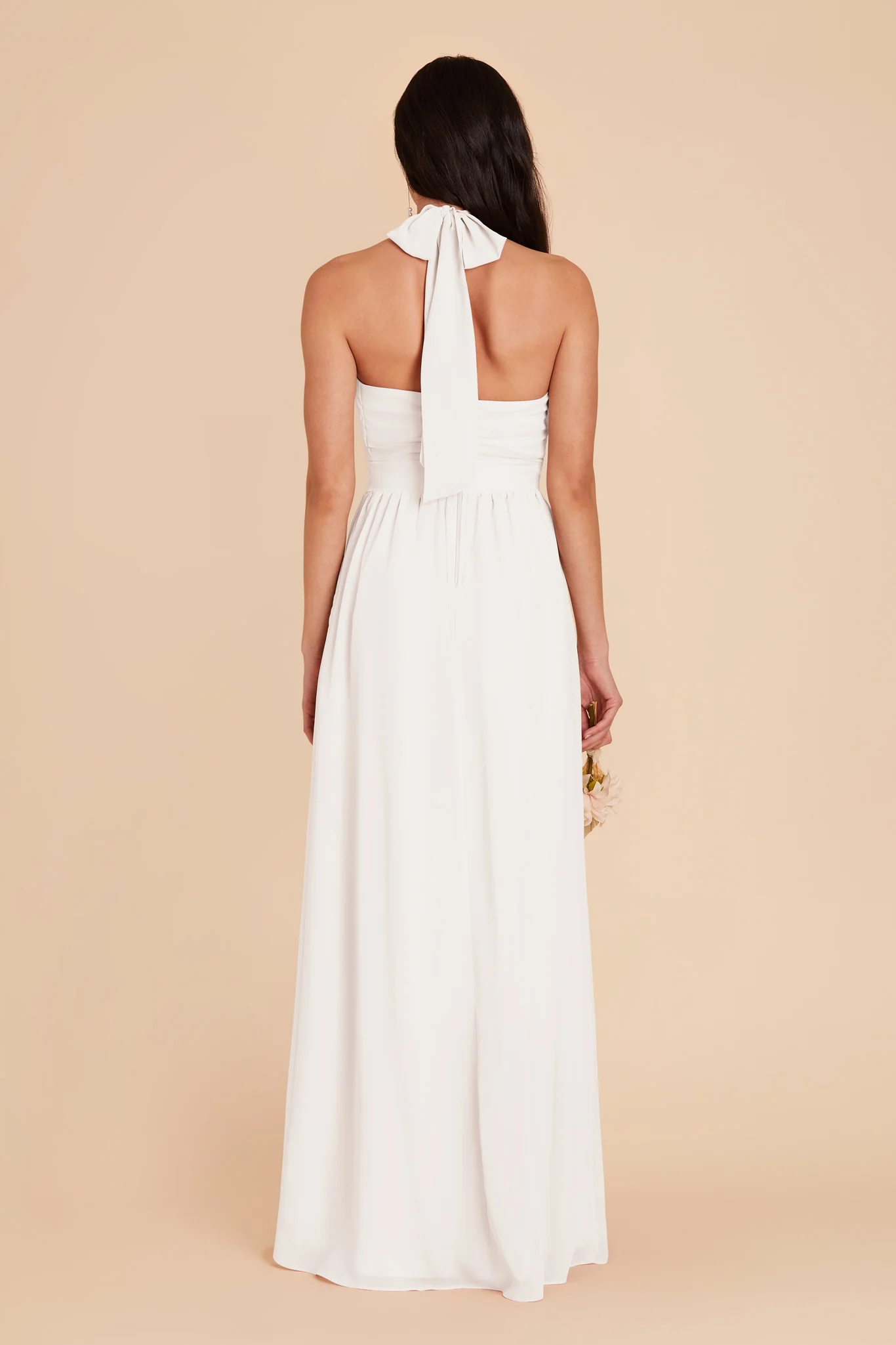 Joyce Chiffon Dress - White - Image 7