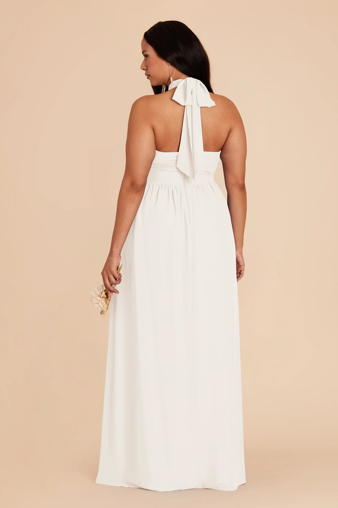 Joyce Chiffon Dress - White - Image 8