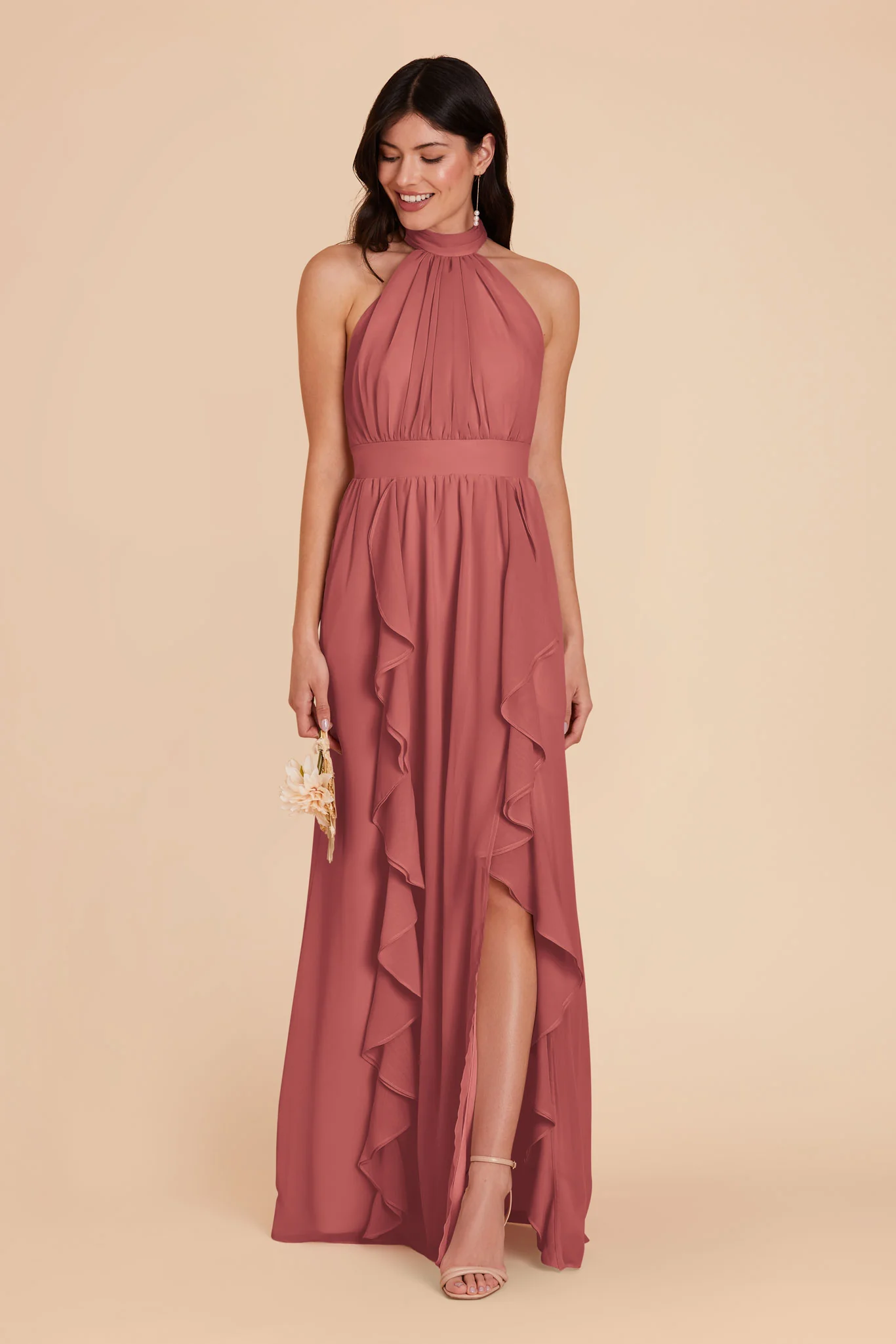 Joyce Chiffon Dress - Wild Rose - Image 4