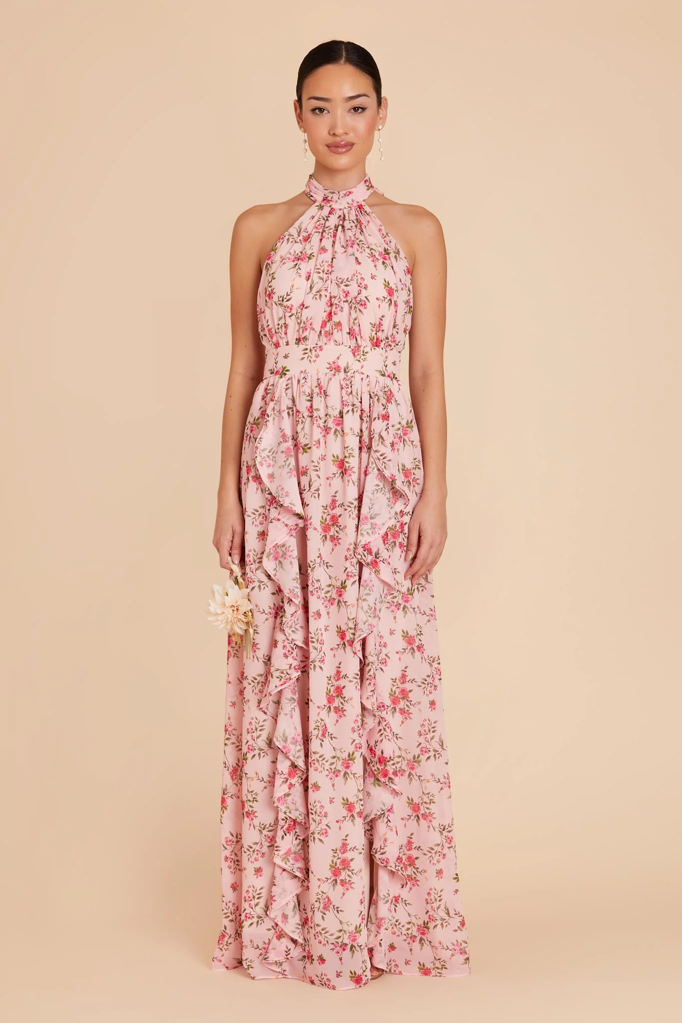 Joyce Chiffon Dress - Wild Rose Garden - Image 3