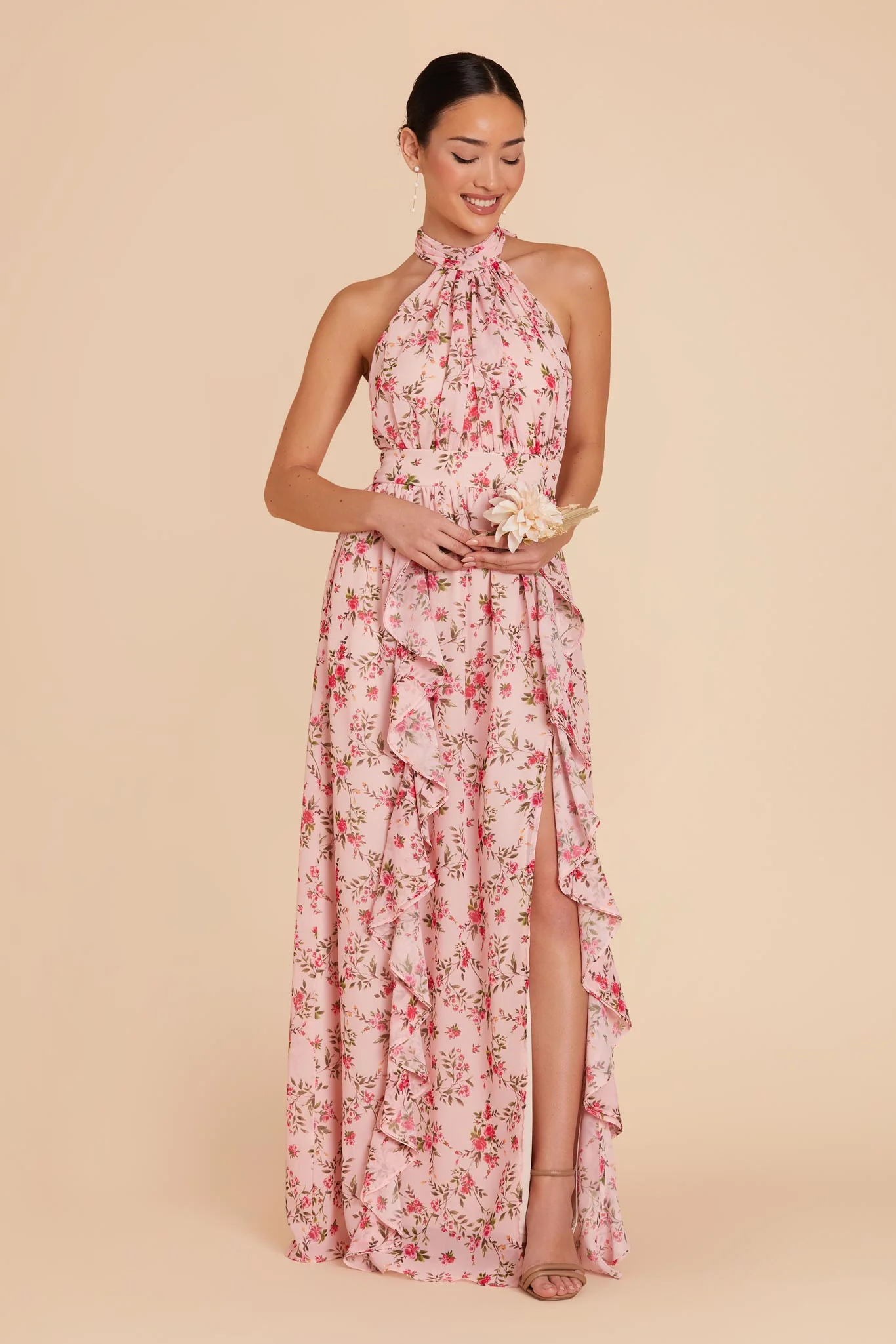Joyce Chiffon Dress - Wild Rose Garden - Image 4