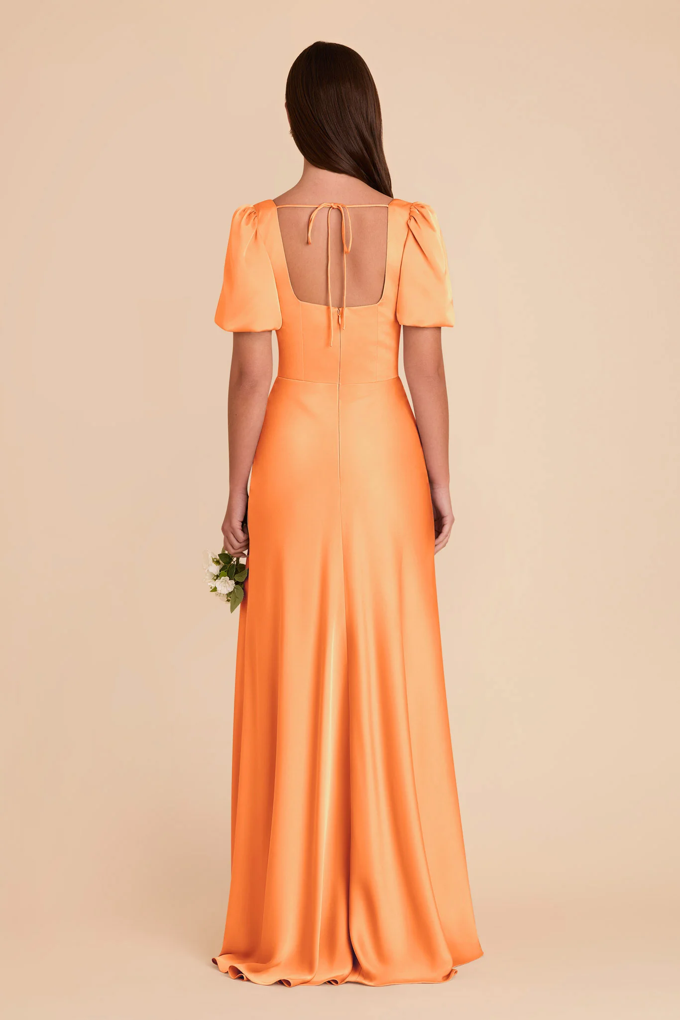 Judy Matte Satin Dress - Apricot - Image 6