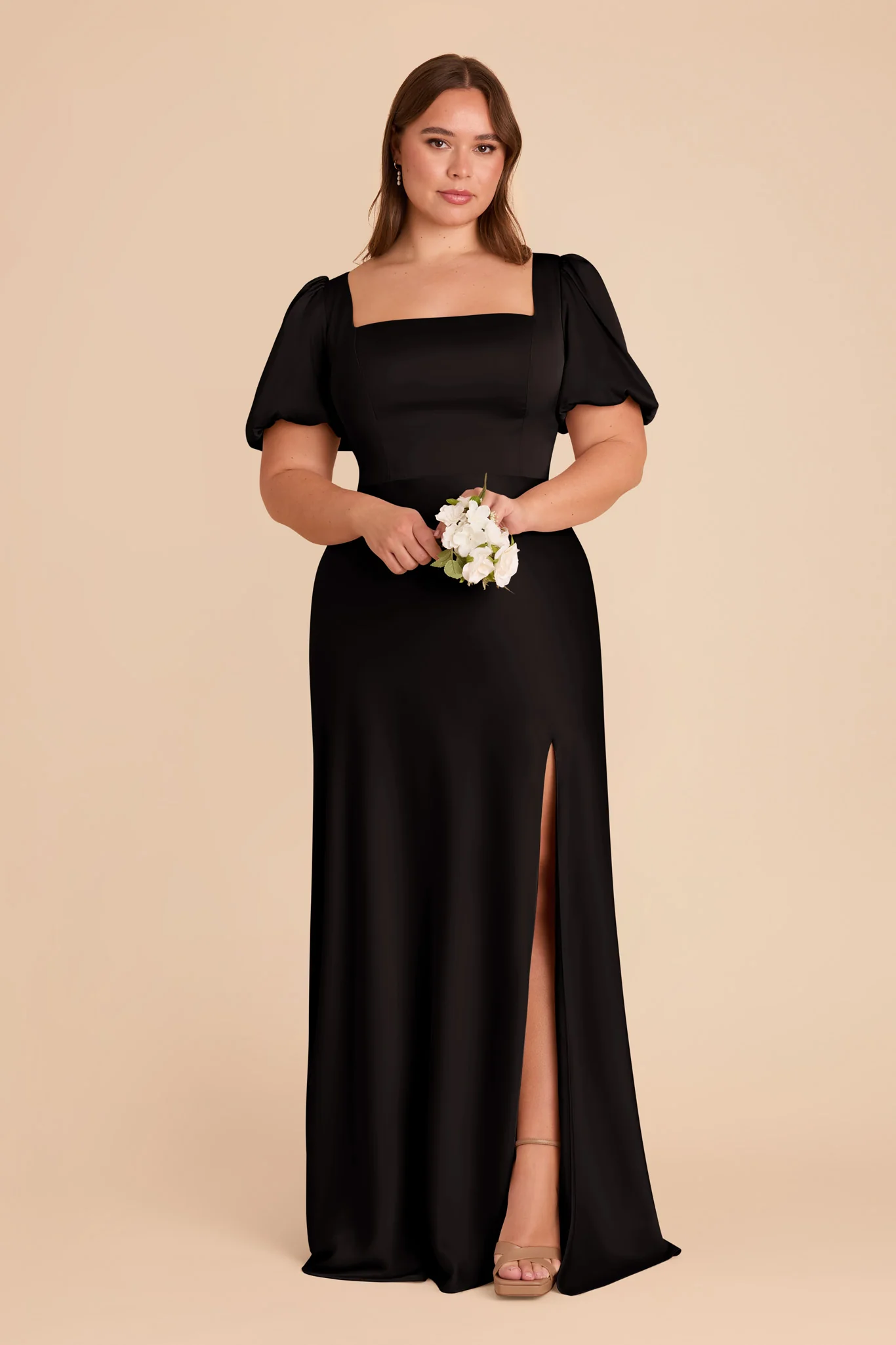 Judy Matte Satin Dress - Black - Image 7