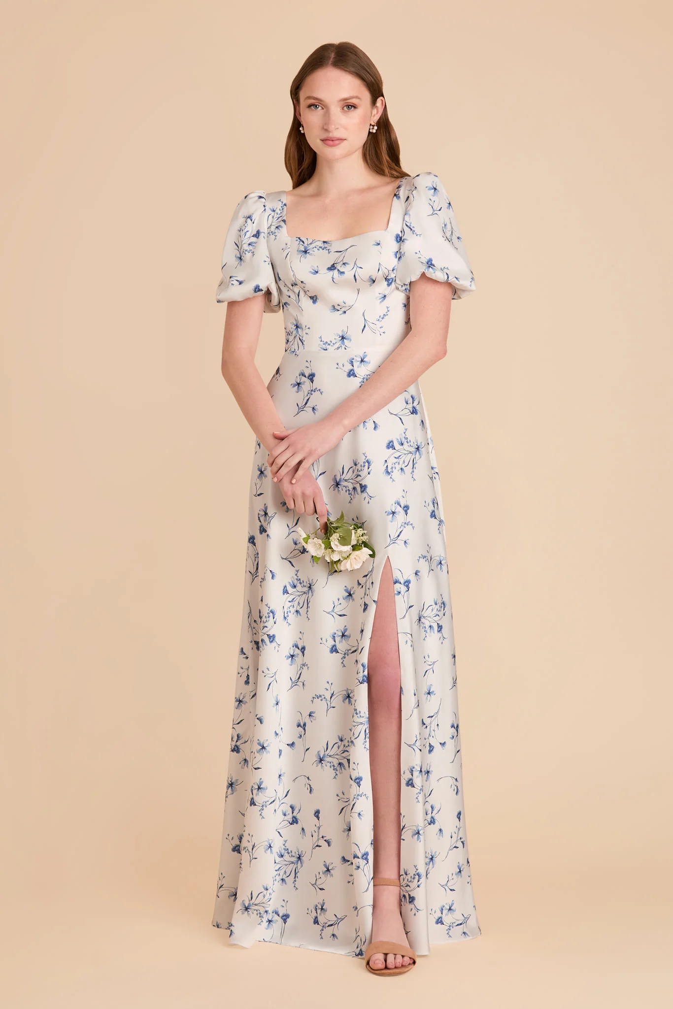 Judy Matte Satin Dress - Blue Le Fleur - Image 2