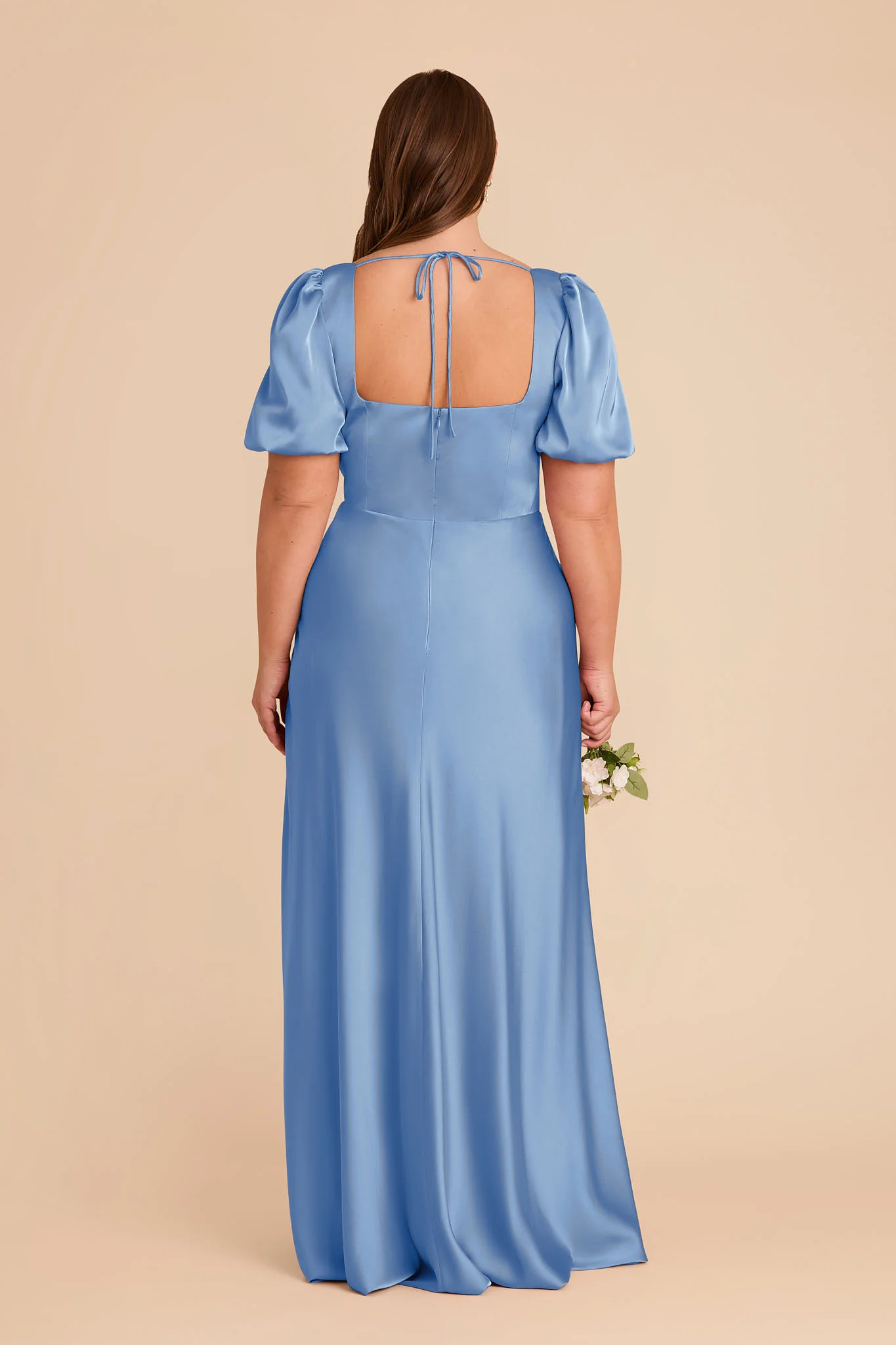 Judy Matte Satin Dress - Bluebell - Image 7