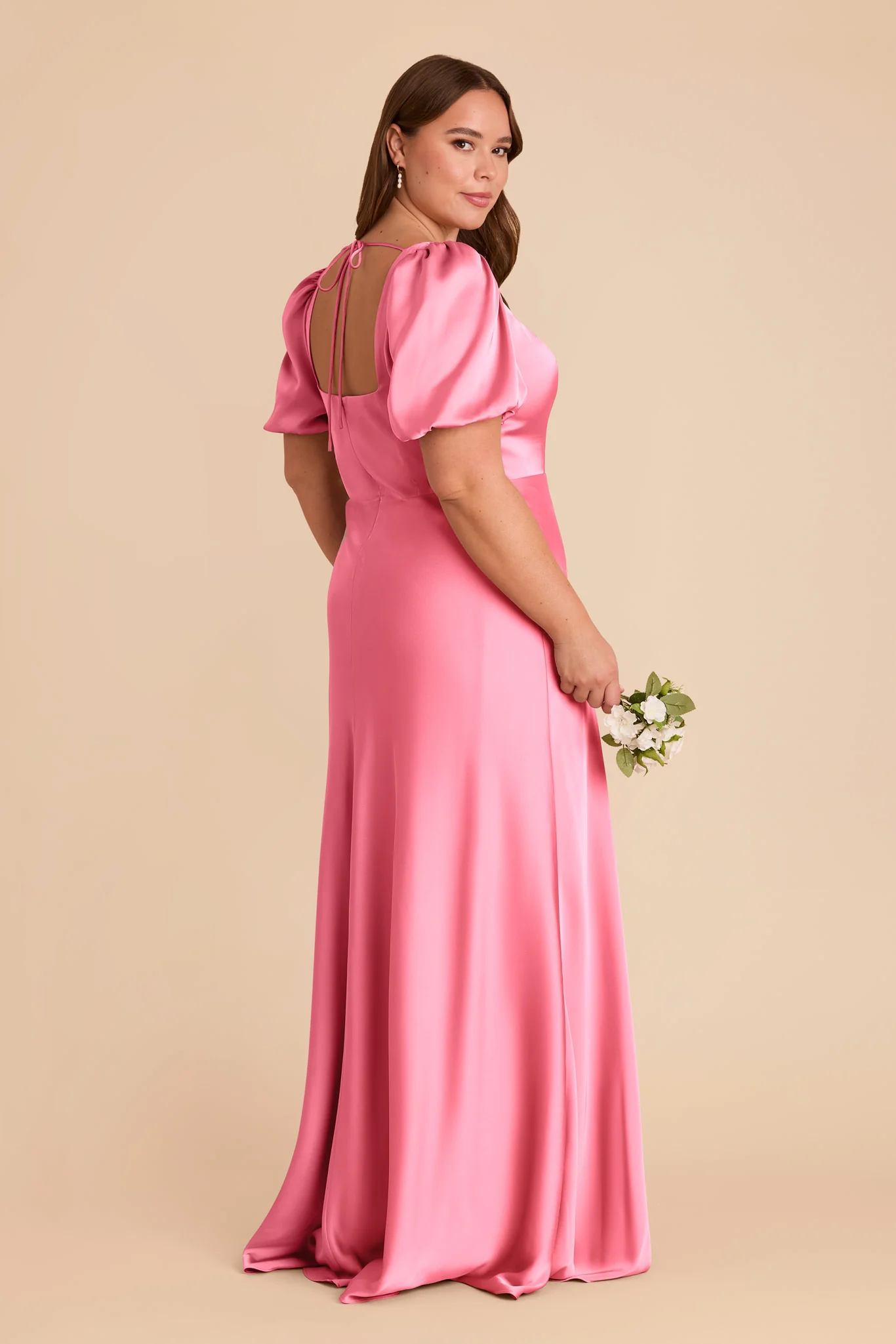 Judy Matte Satin Dress - Bon Bon Pink - Image 7