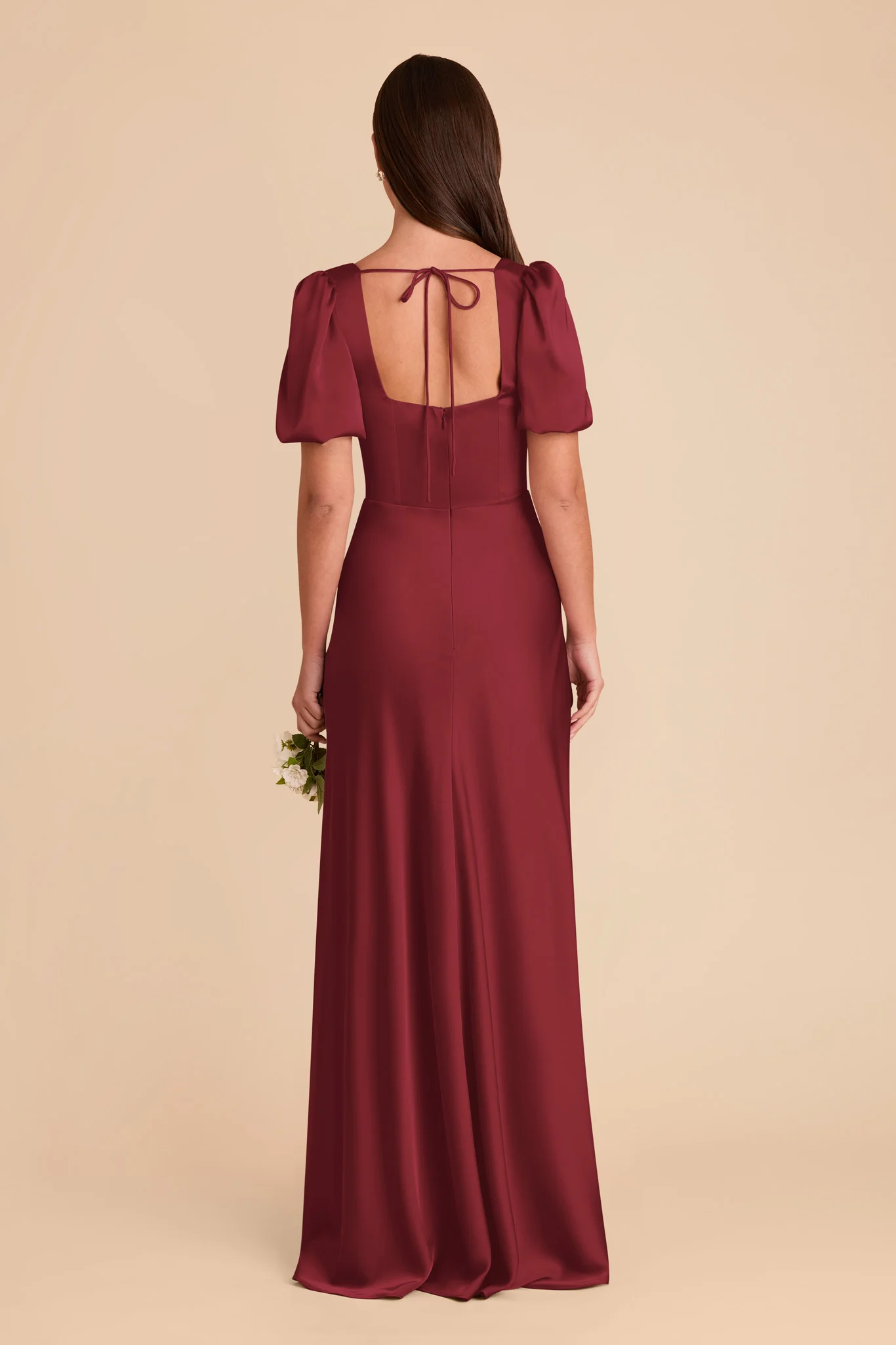 Judy Matte Satin Dress - Burgundy - Image 5