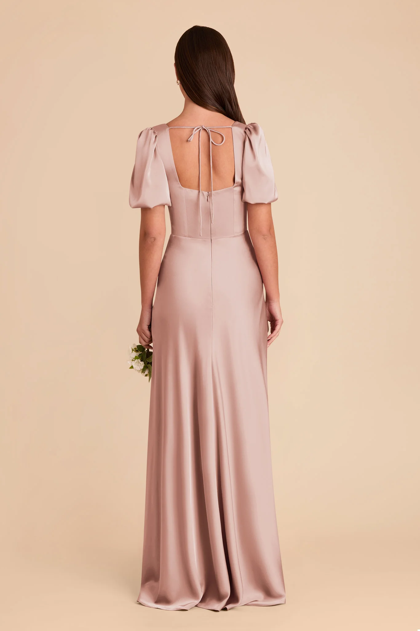 Judy Matte Satin Dress - English Rose - Image 5