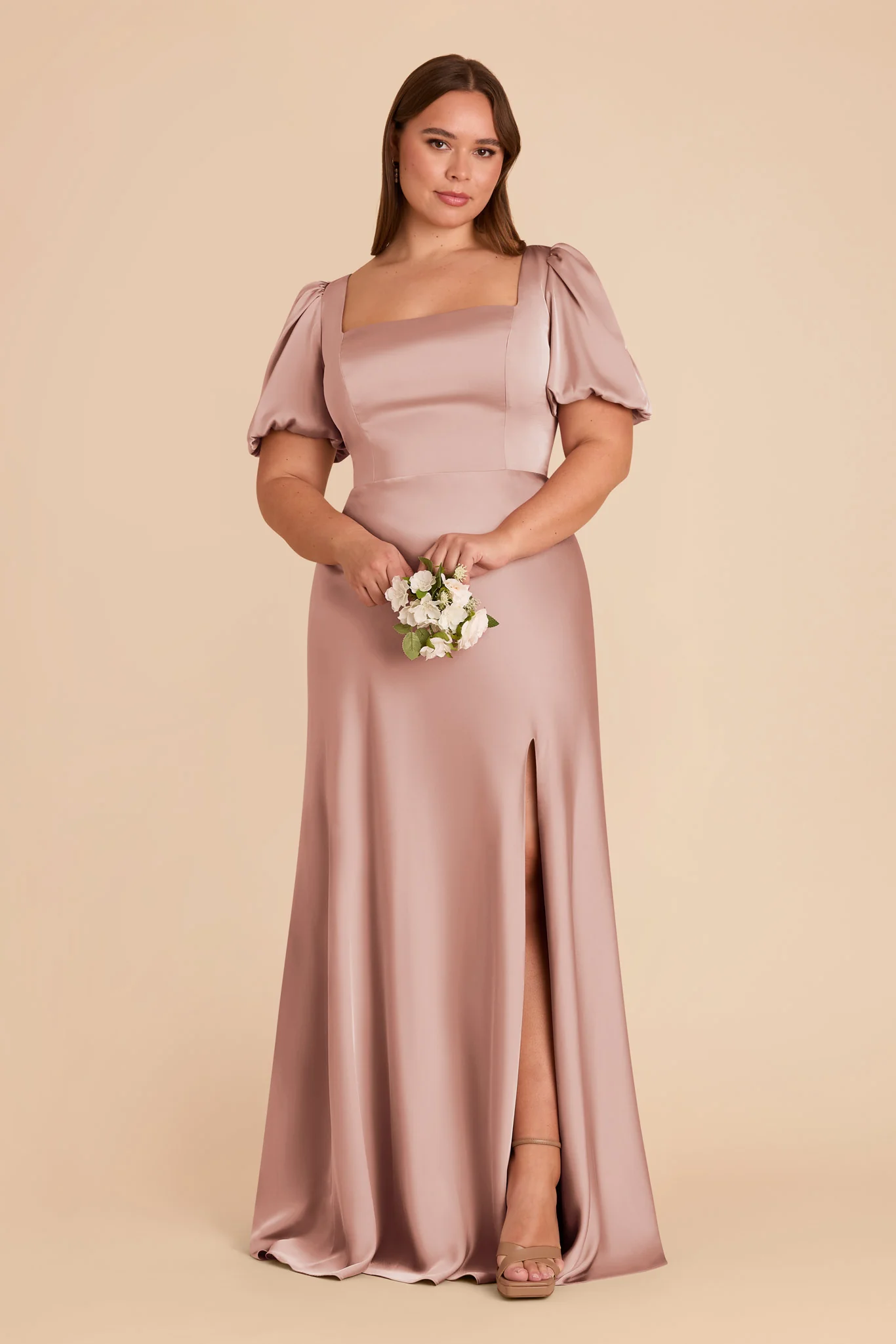 Judy Matte Satin Dress - English Rose - Image 6