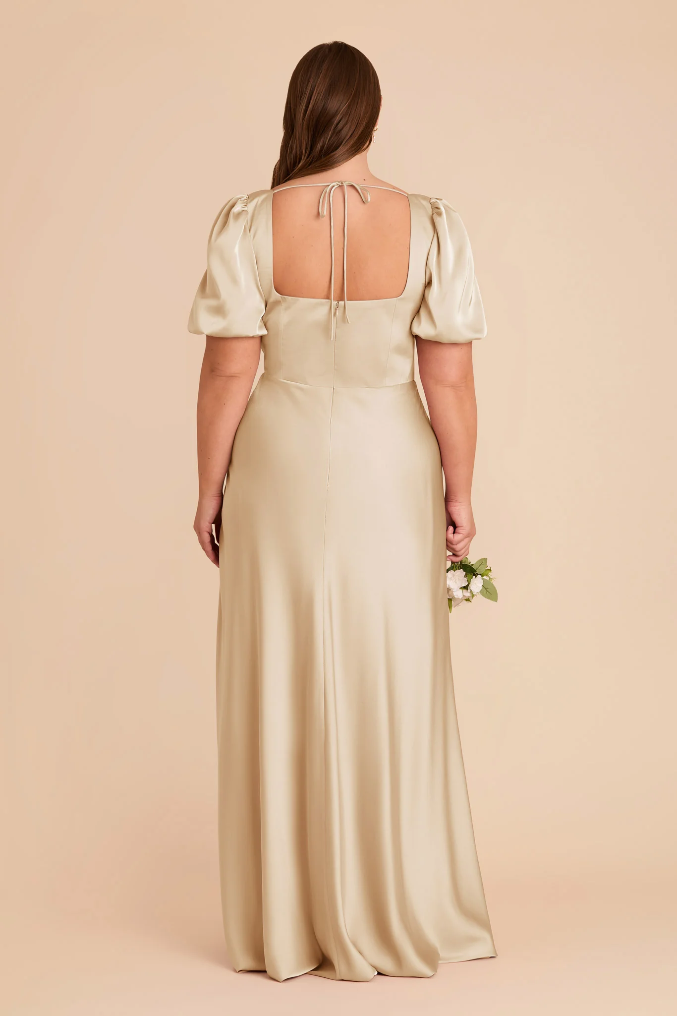 Judy Matte Satin Dress - Gold - Image 8