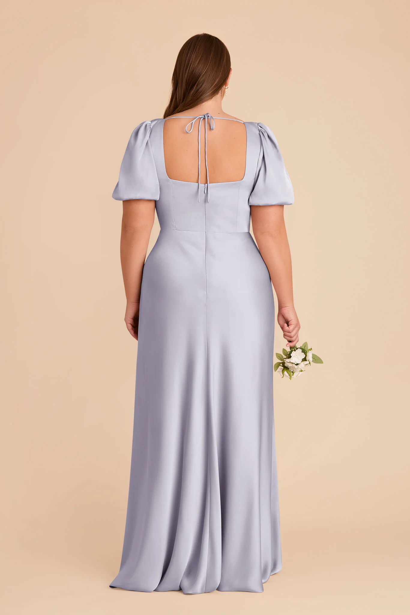 Judy Matte Satin Dress - Periwinkle Blue - Image 10