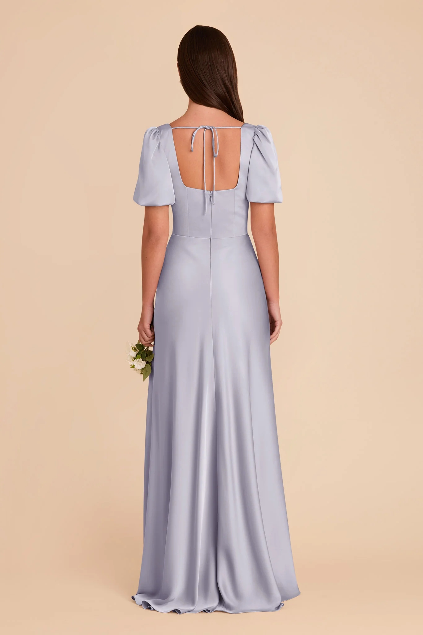 Judy Matte Satin Dress - Periwinkle Blue - Image 6