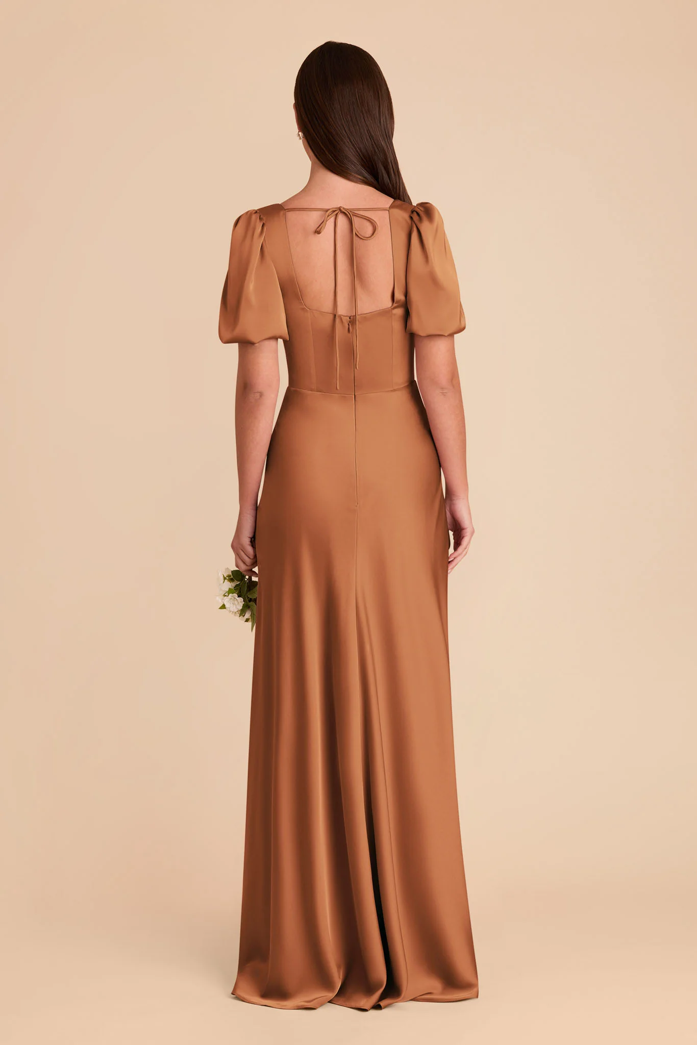 Judy Matte Satin Dress - Rust - Image 5