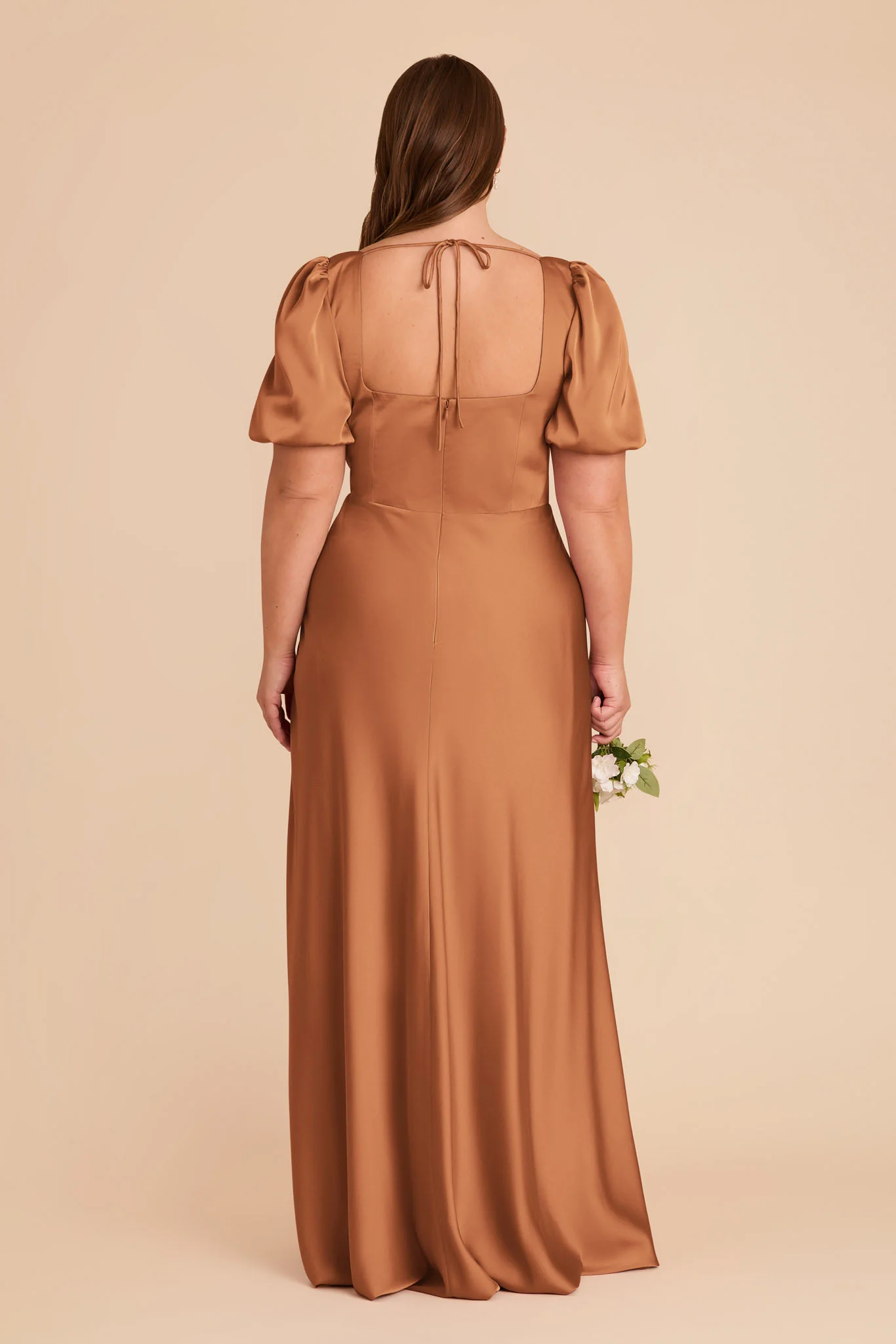Judy Matte Satin Dress - Rust - Image 8