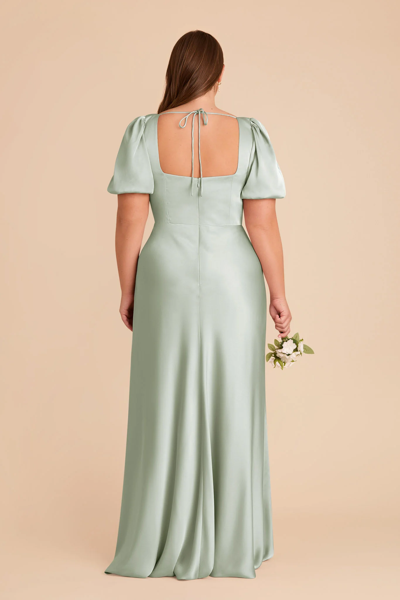 Judy Matte Satin Dress - Sage - Image 11