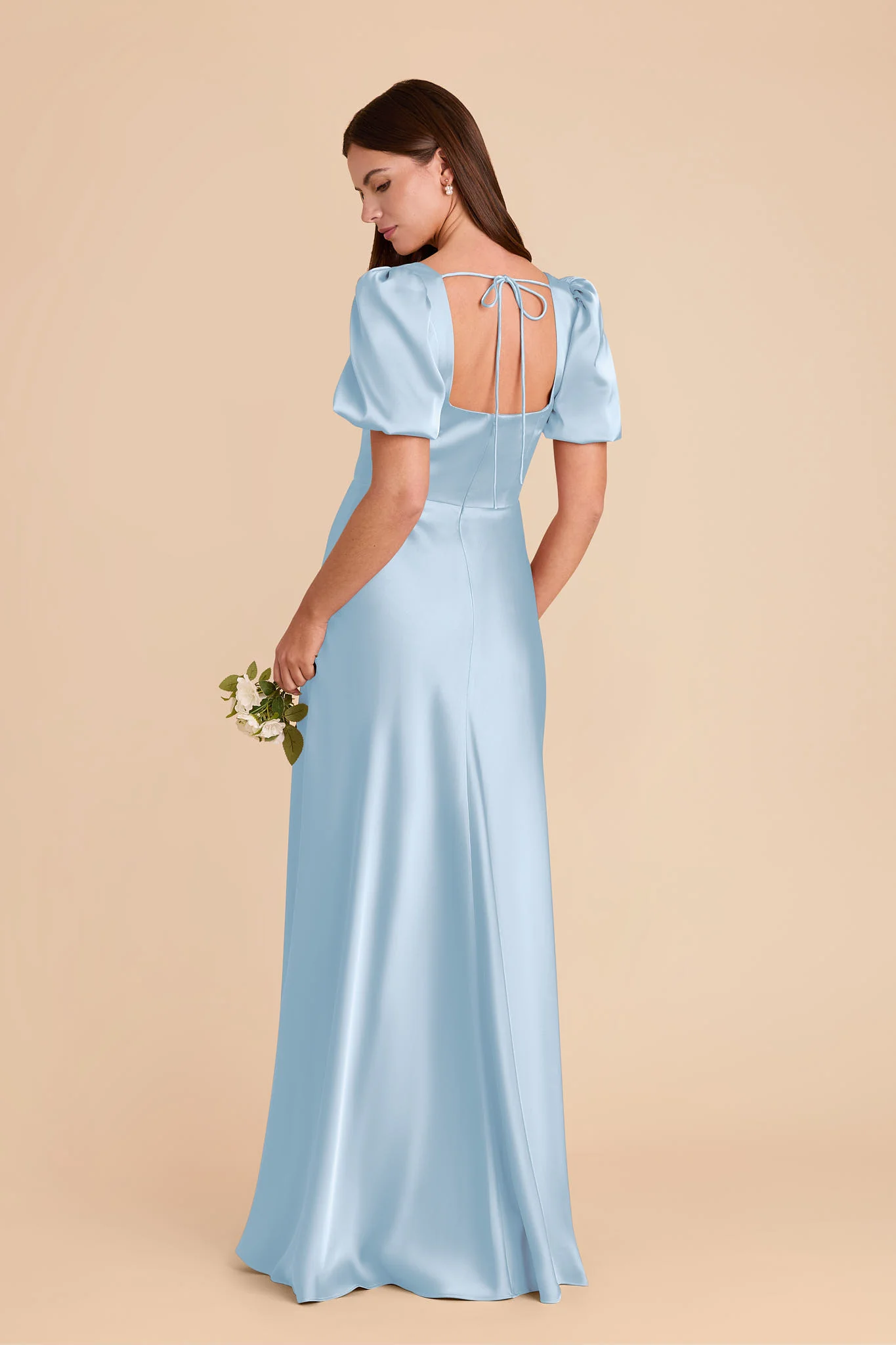 Judy Matte Satin Dress - Sky Blue - Image 4