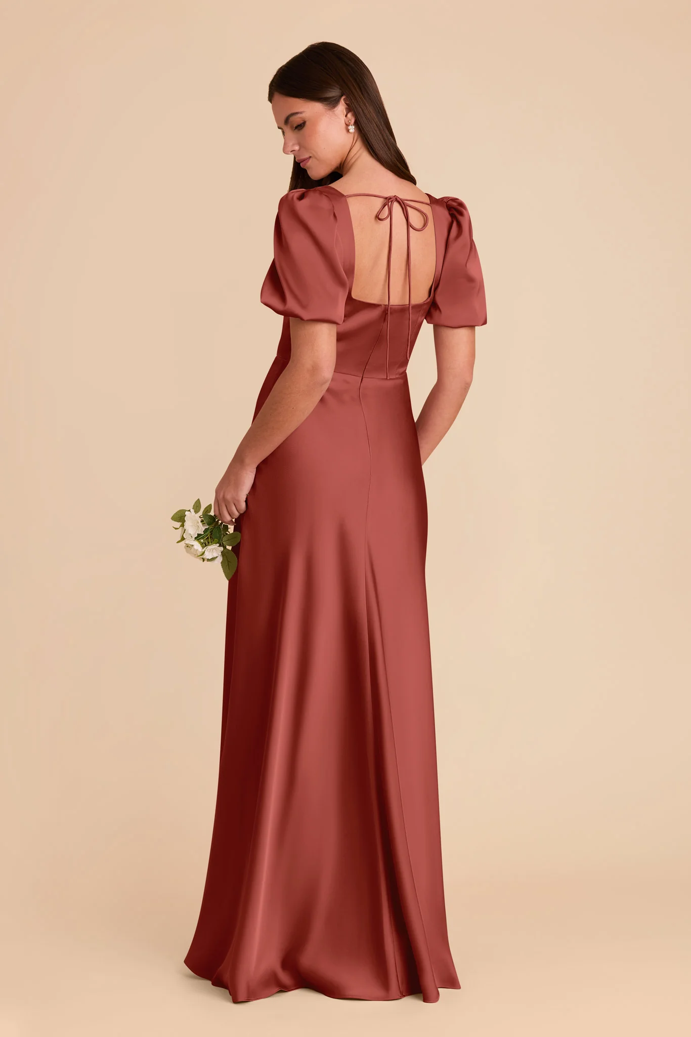 Judy Matte Satin Dress - Spice - Image 4