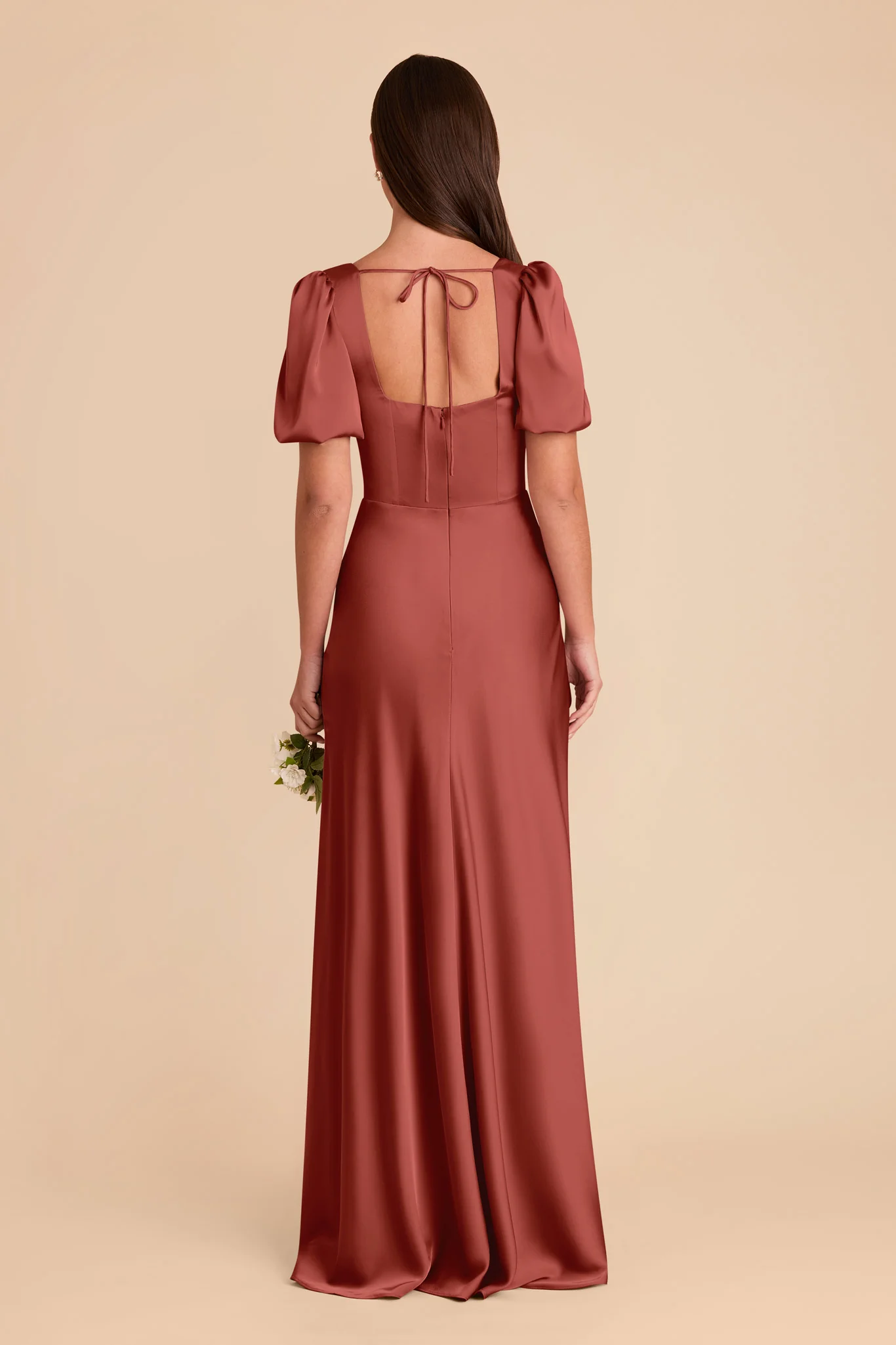 Judy Matte Satin Dress - Spice - Image 5