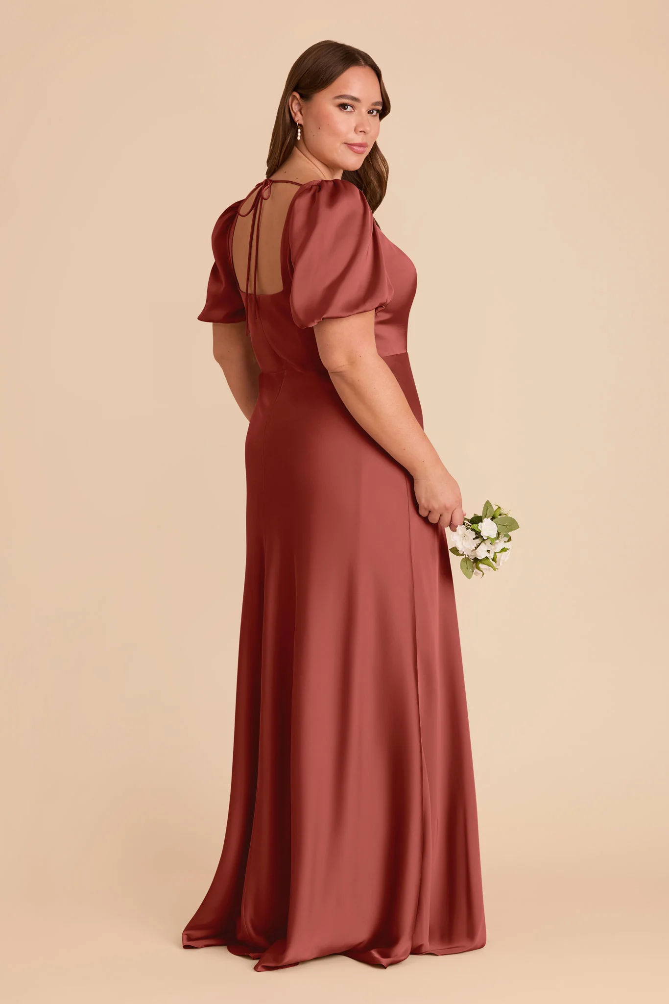 Judy Matte Satin Dress - Spice - Image 7