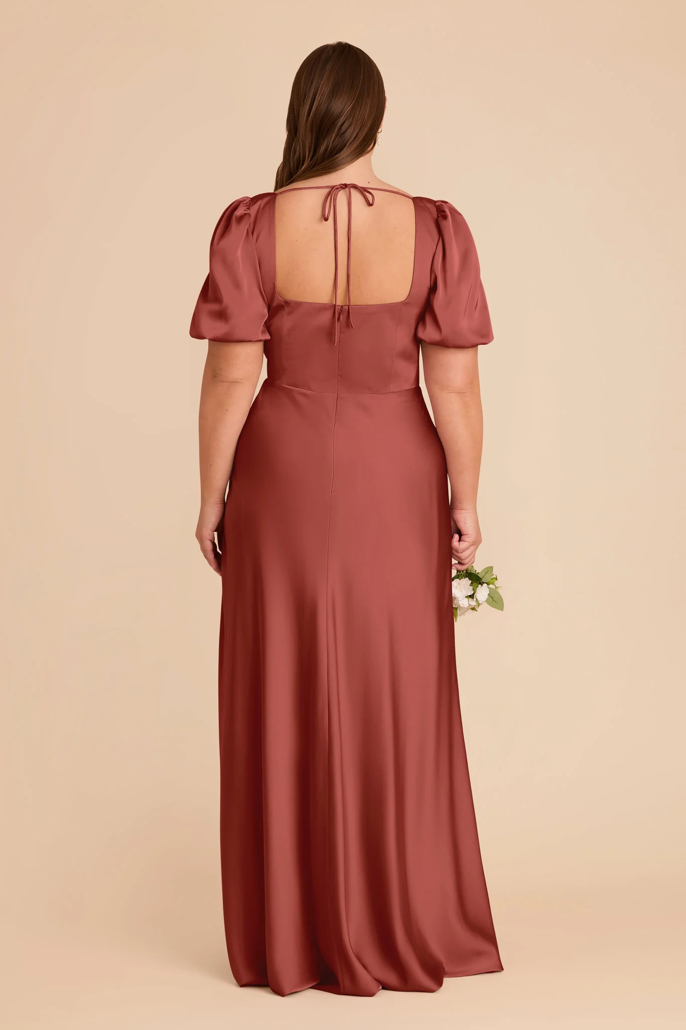 Judy Matte Satin Dress - Spice - Image 8