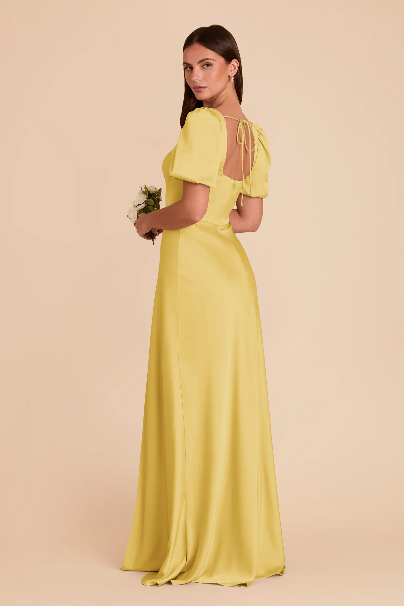 Judy Matte Satin Dress - Sunflower Yellow - Image 5