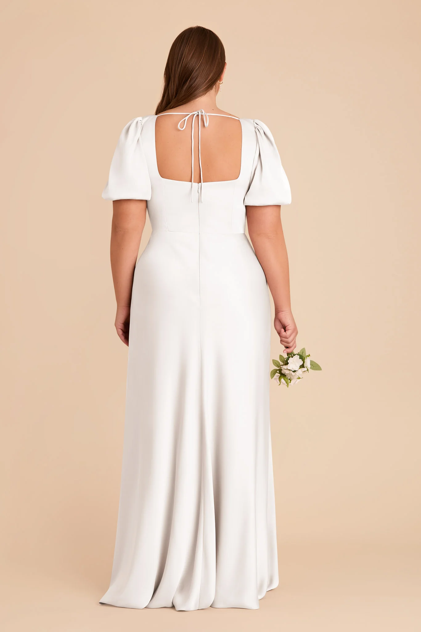 Judy Matte Satin Dress - White - Image 10