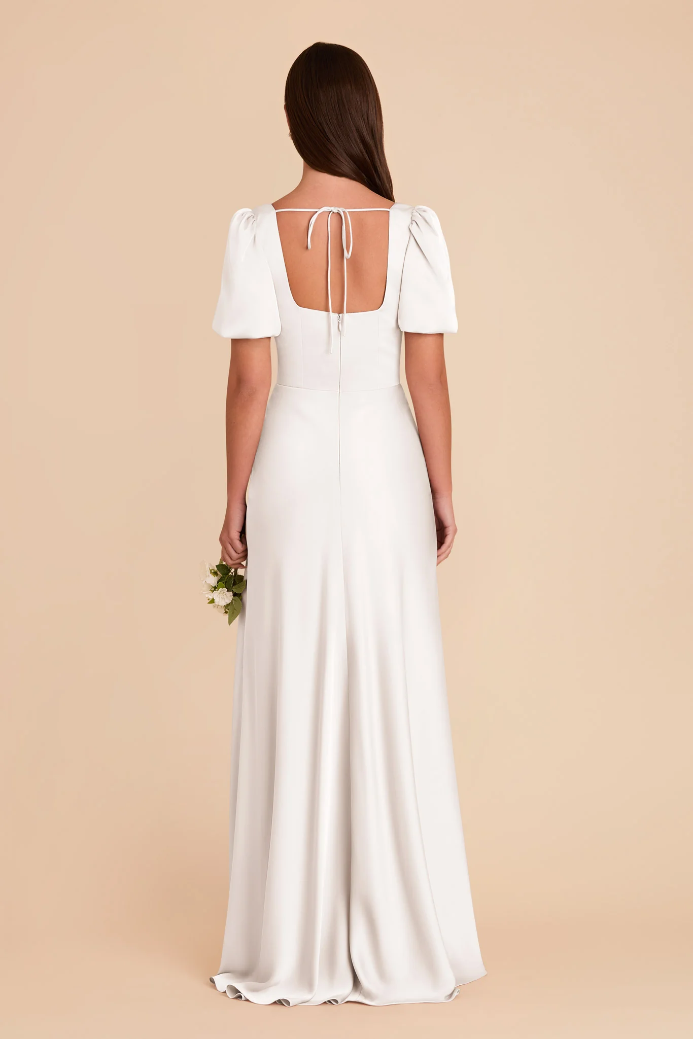 Judy Matte Satin Dress - White - Image 6